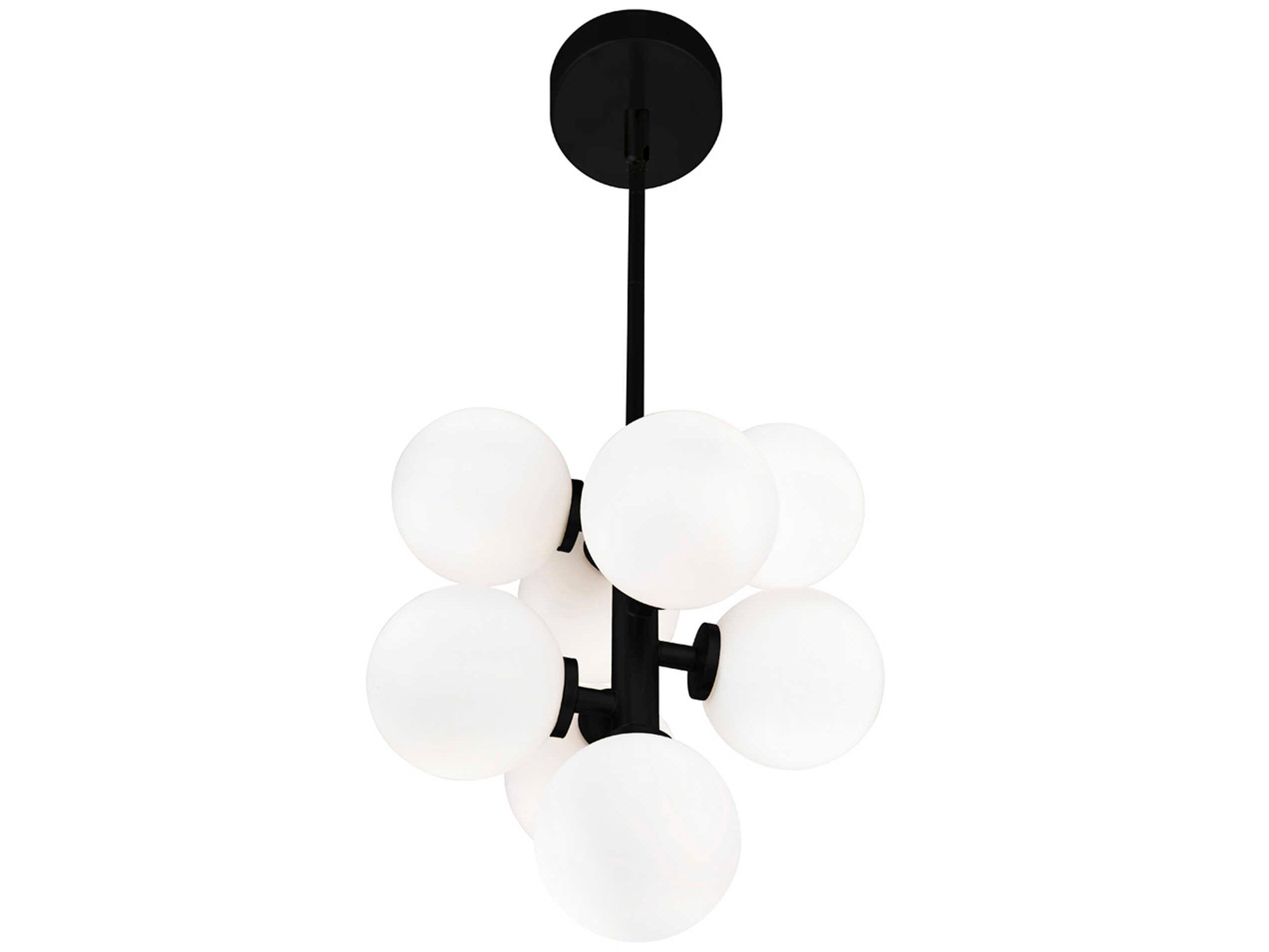 CWI Lighting Arya 8-Light Black Globe Mini Pendant