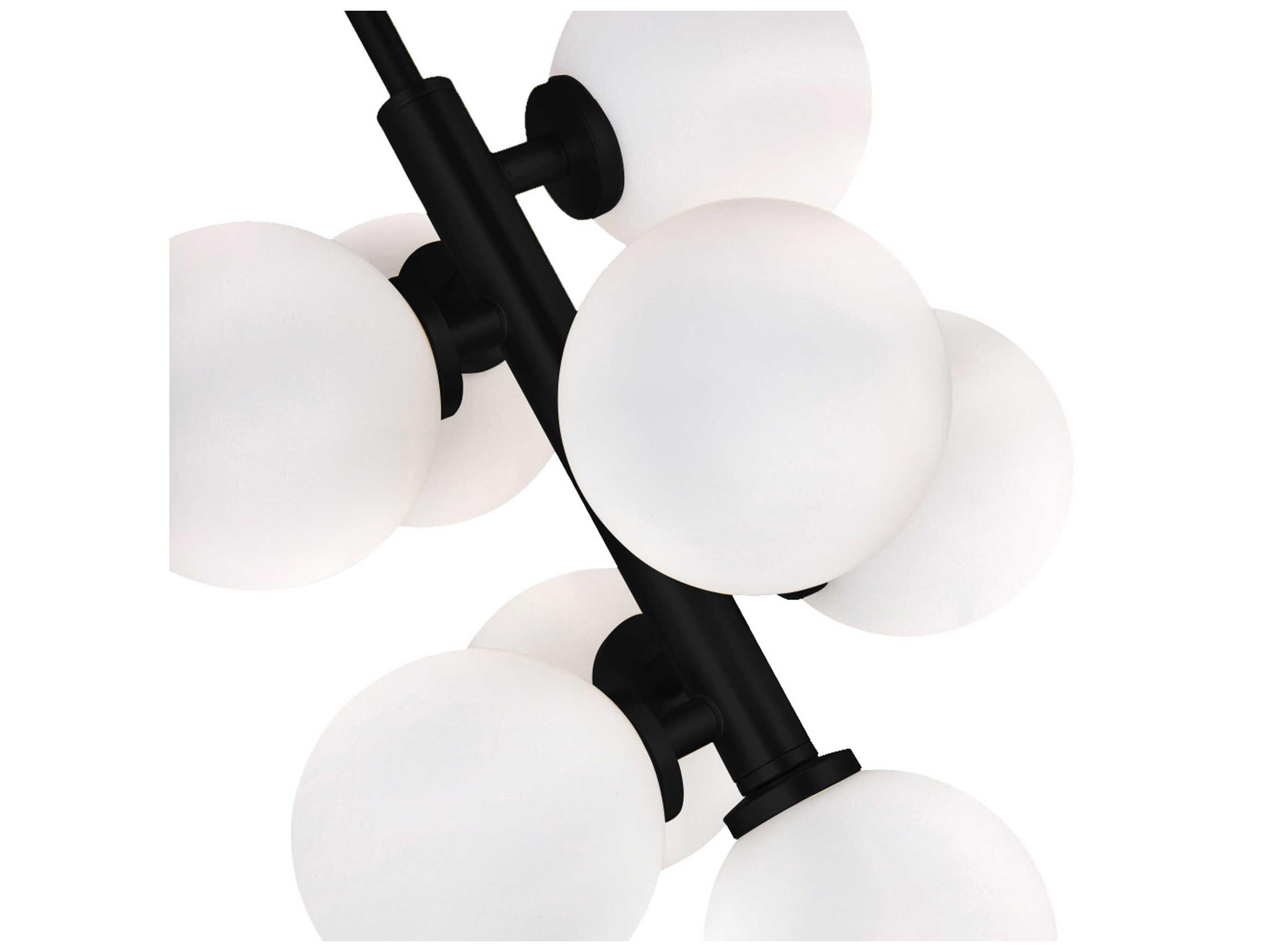 CWI Lighting Arya 8-Light Black Globe Mini Pendant