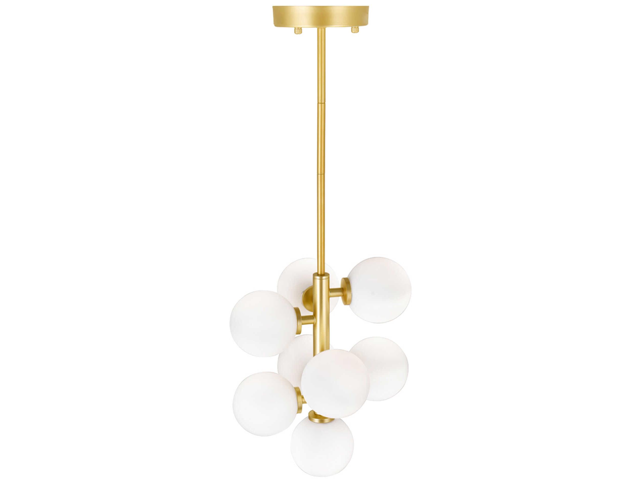 CWI Lighting Arya 8-Light Satin Gold Globe Mini Pendant