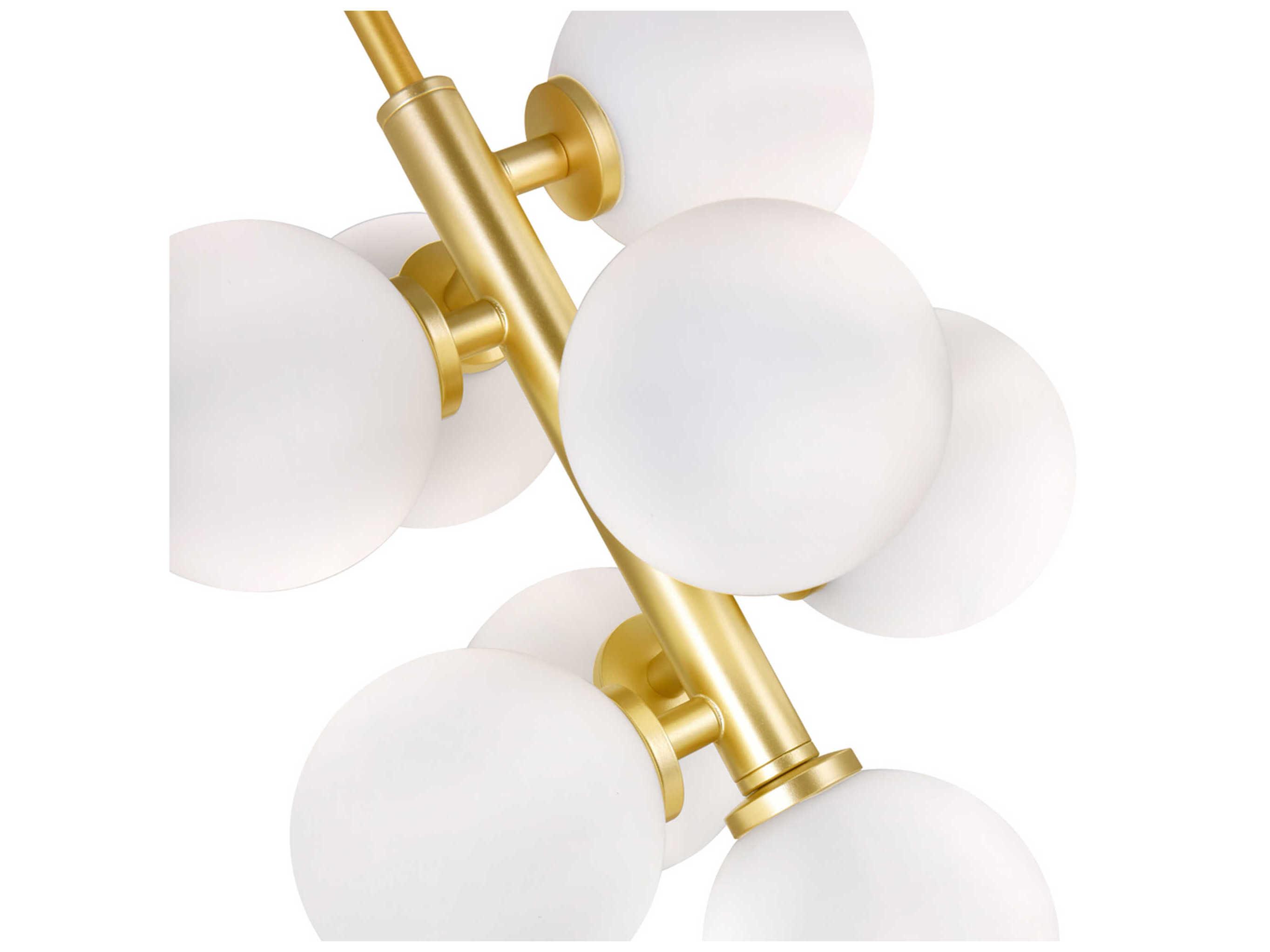 CWI Lighting Arya 8-Light Satin Gold Globe Mini Pendant