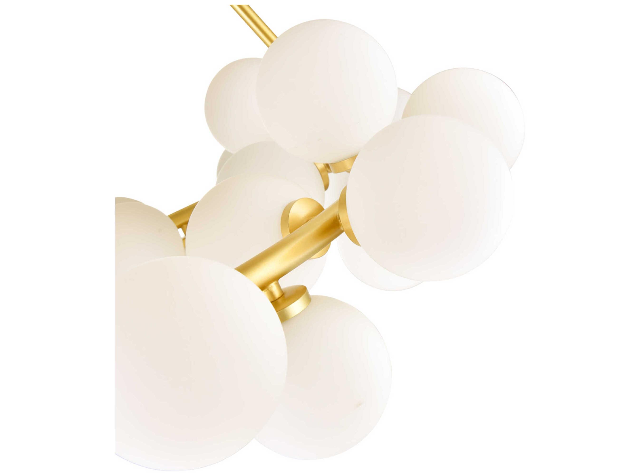 CWI Lighting Arya 25-Light Satin Gold Globe Chandelier