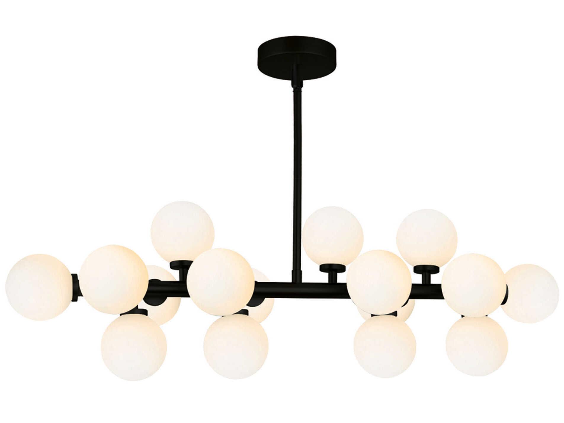 CWI Lighting Arya 16-Light Black Globe Island Pendant