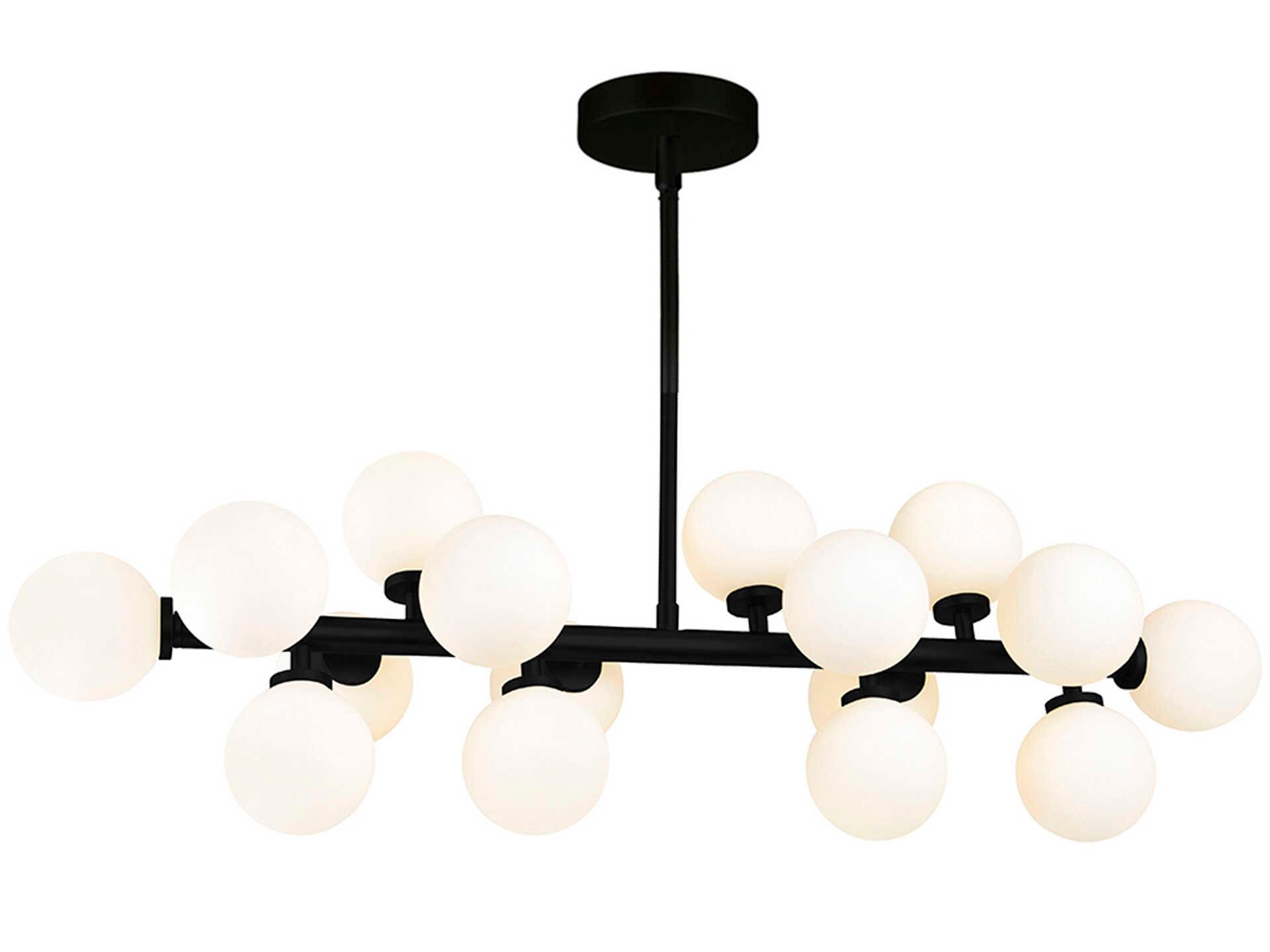 CWI Lighting Arya 16-Light Black Globe Island Pendant