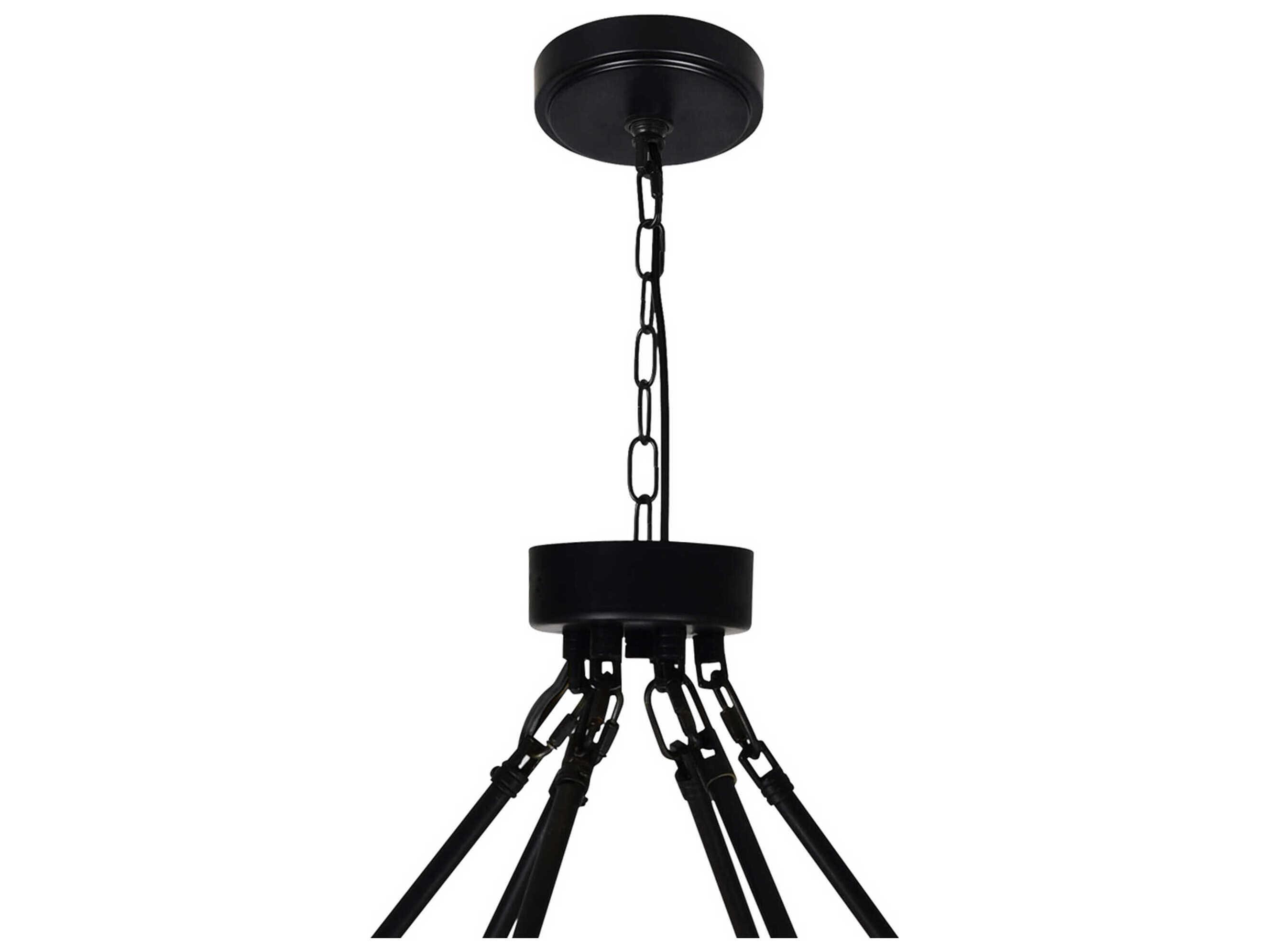 CWI Lighting Arya 45-Light Black Globe Chandelier
