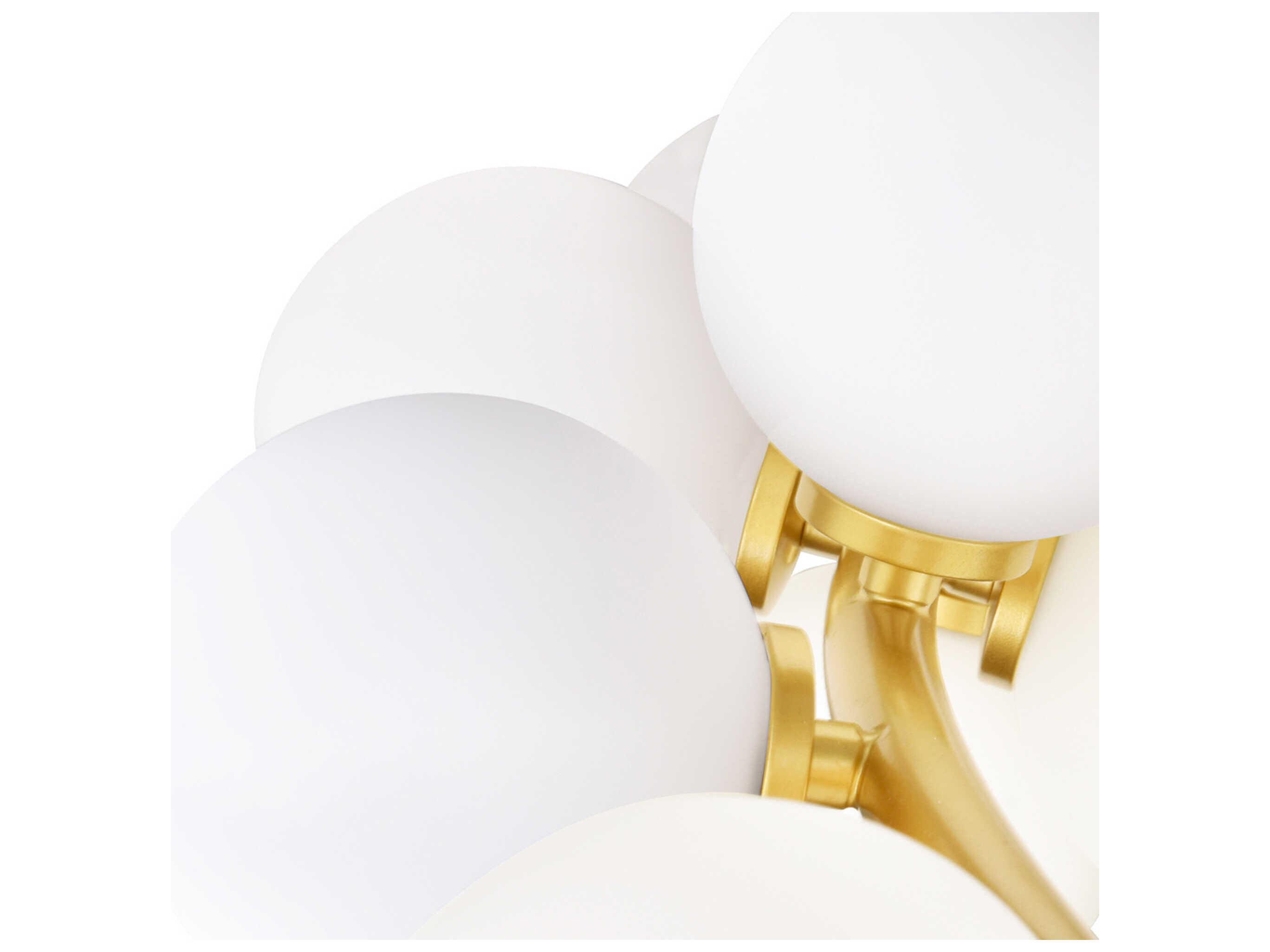 CWI Lighting Arya 45-Light Satin Gold Globe Chandelier