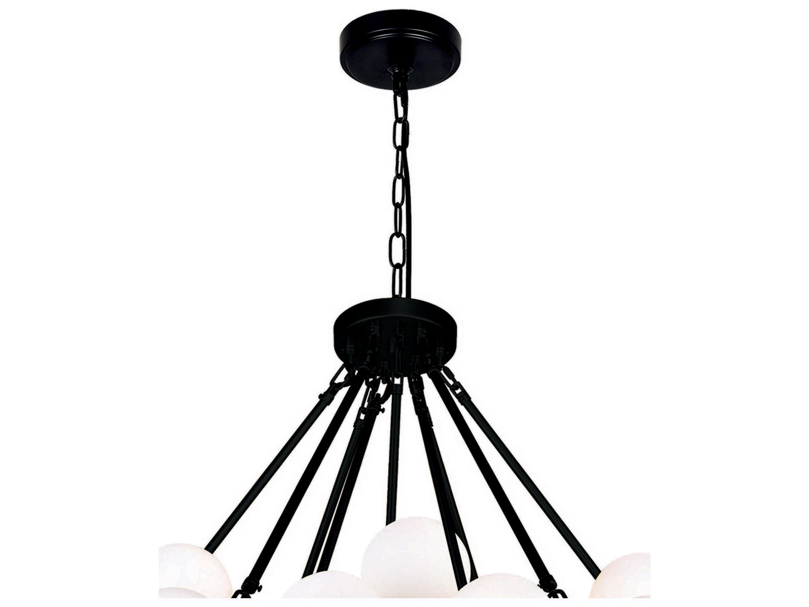 CWI Lighting Arya 70-Light Black Globe Chandelier