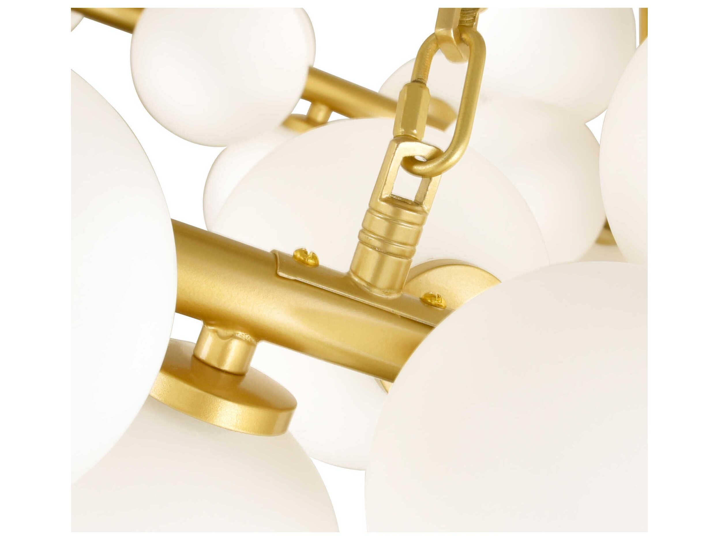 CWI Lighting Arya 70-Light Satin Gold Globe Chandelier
