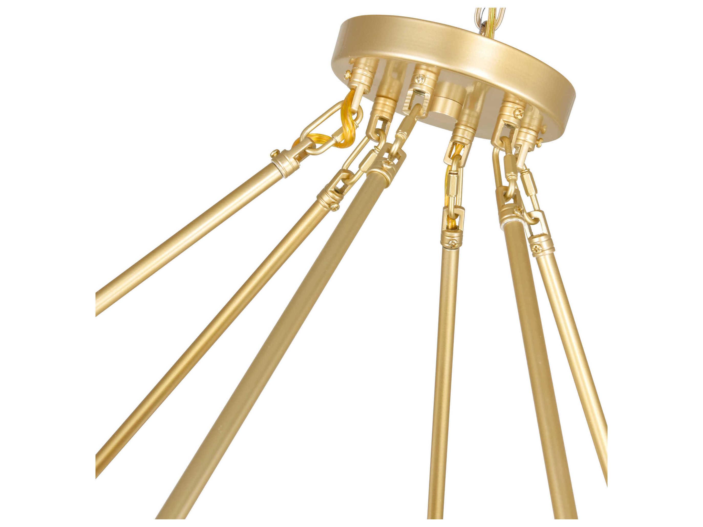 CWI Lighting Arya 70-Light Satin Gold Globe Chandelier