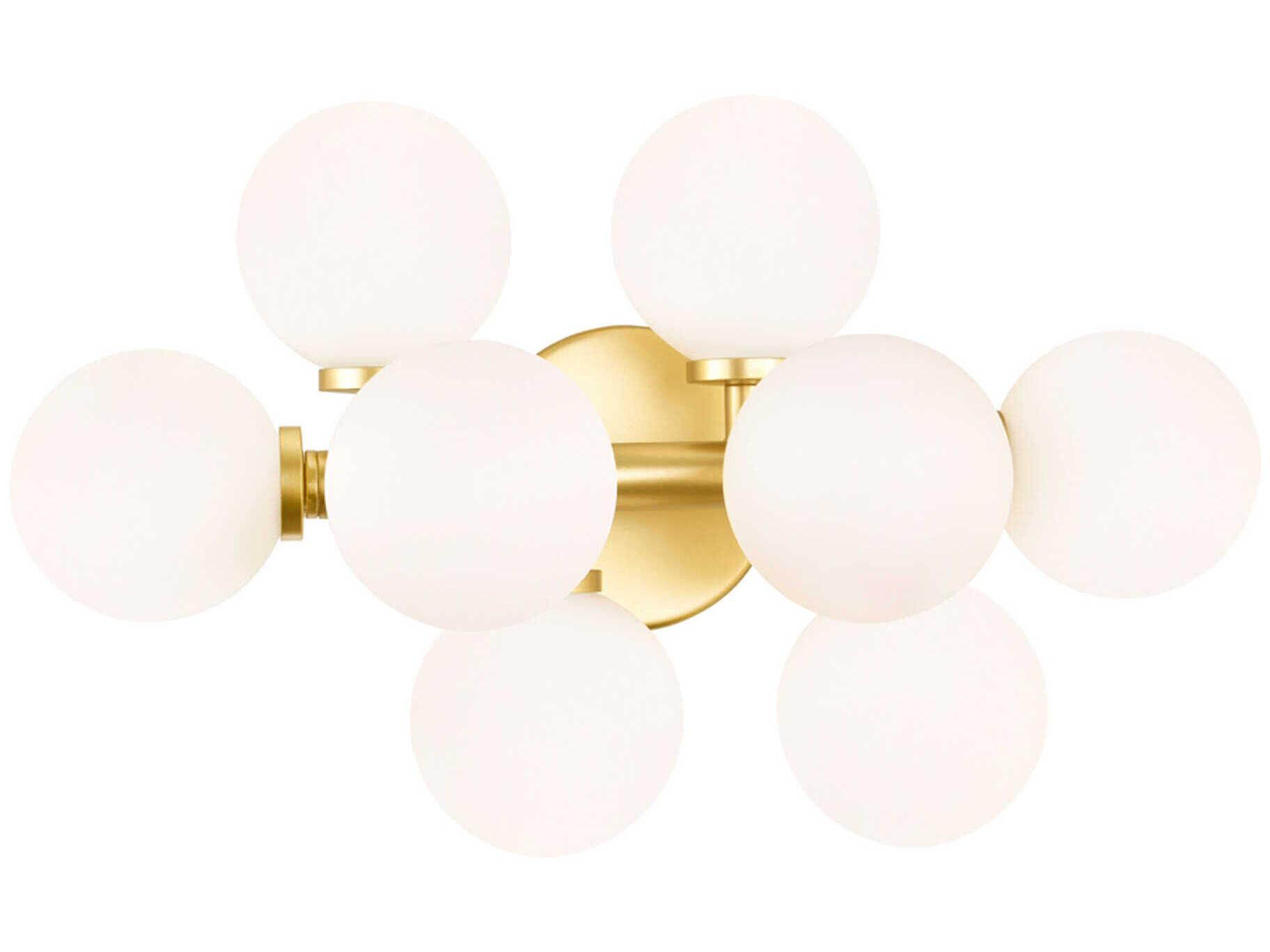 CWI Lighting Arya 8-Light Satin Gold Vanity Light