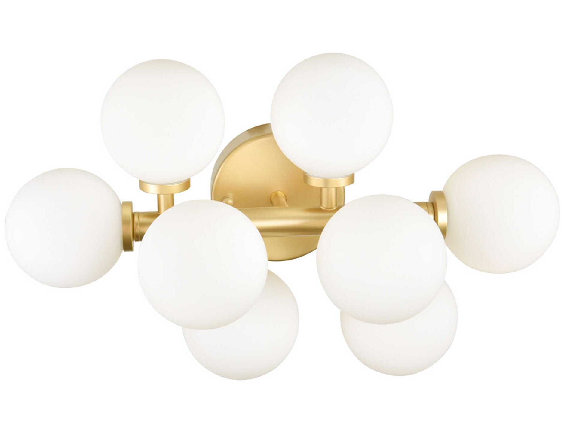 CWI Lighting Arya 8-Light Satin Gold Vanity Light