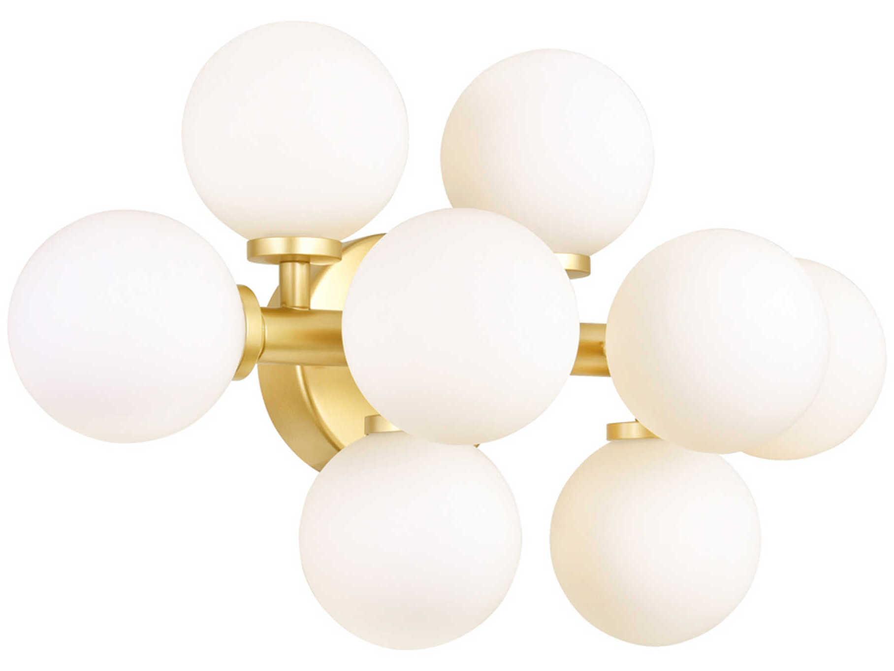 CWI Lighting Arya 8-Light Satin Gold Vanity Light