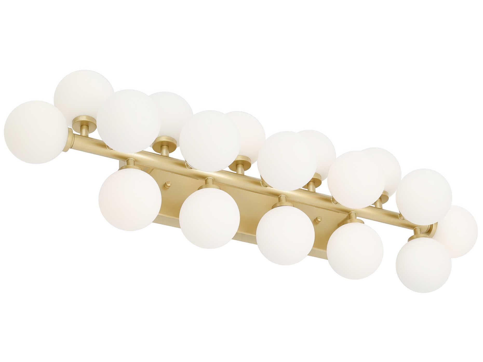 CWI Lighting Arya 17-Light Satin Gold Vanity Light
