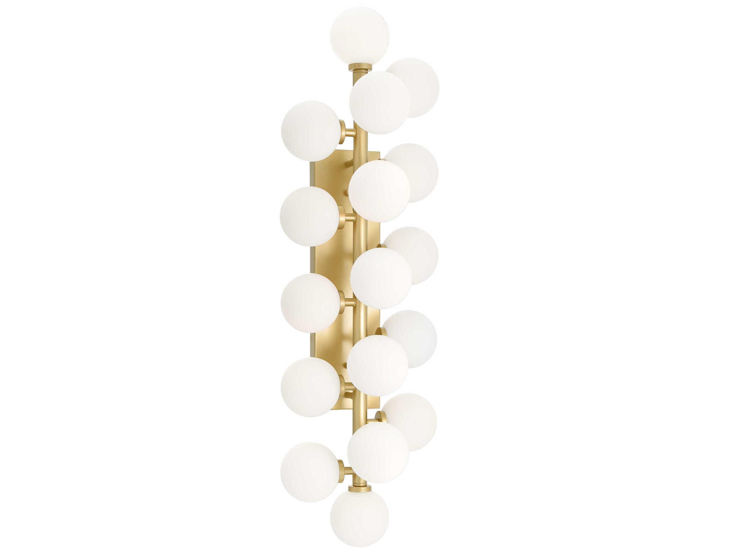 CWI Lighting Arya 17-Light Satin Gold Vanity Light