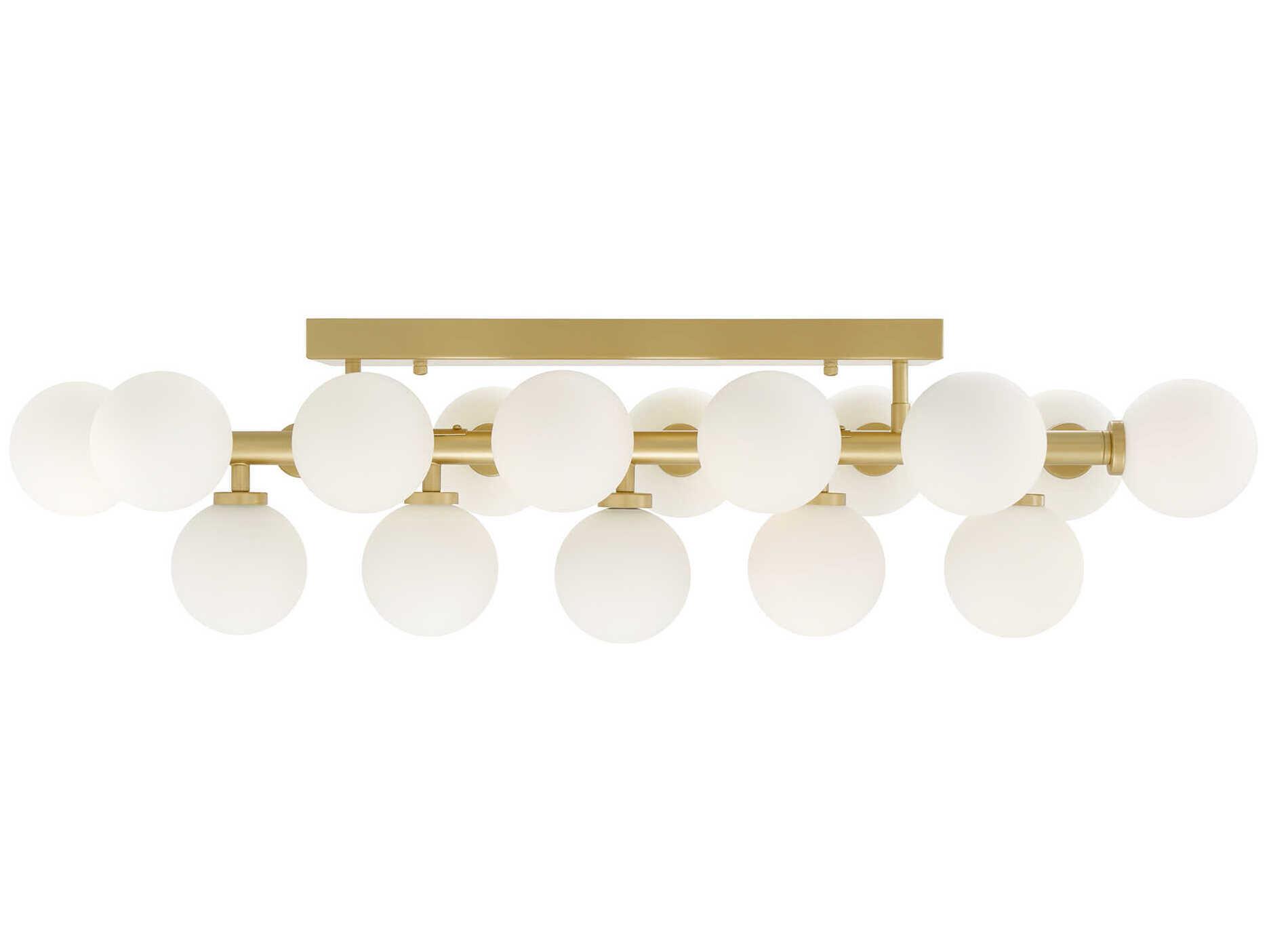 CWI Lighting Arya 17-Light Satin Gold Vanity Light