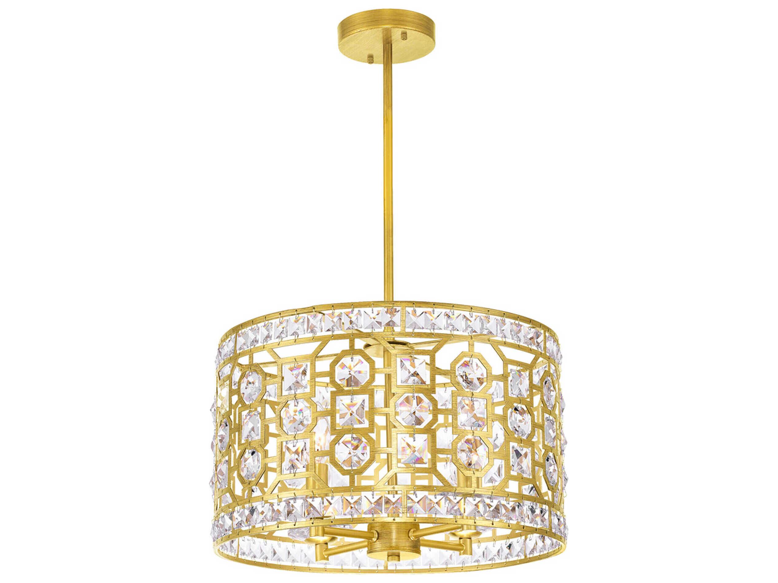 CWI Lighting Belinda 4-Light Champagne Gold Chandelier