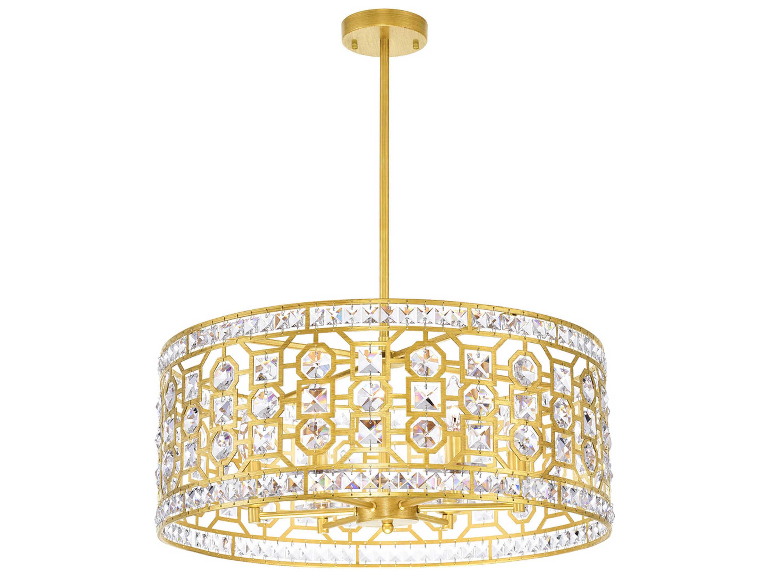 CWI Lighting Belinda 6-Light Champagne Gold Chandelier