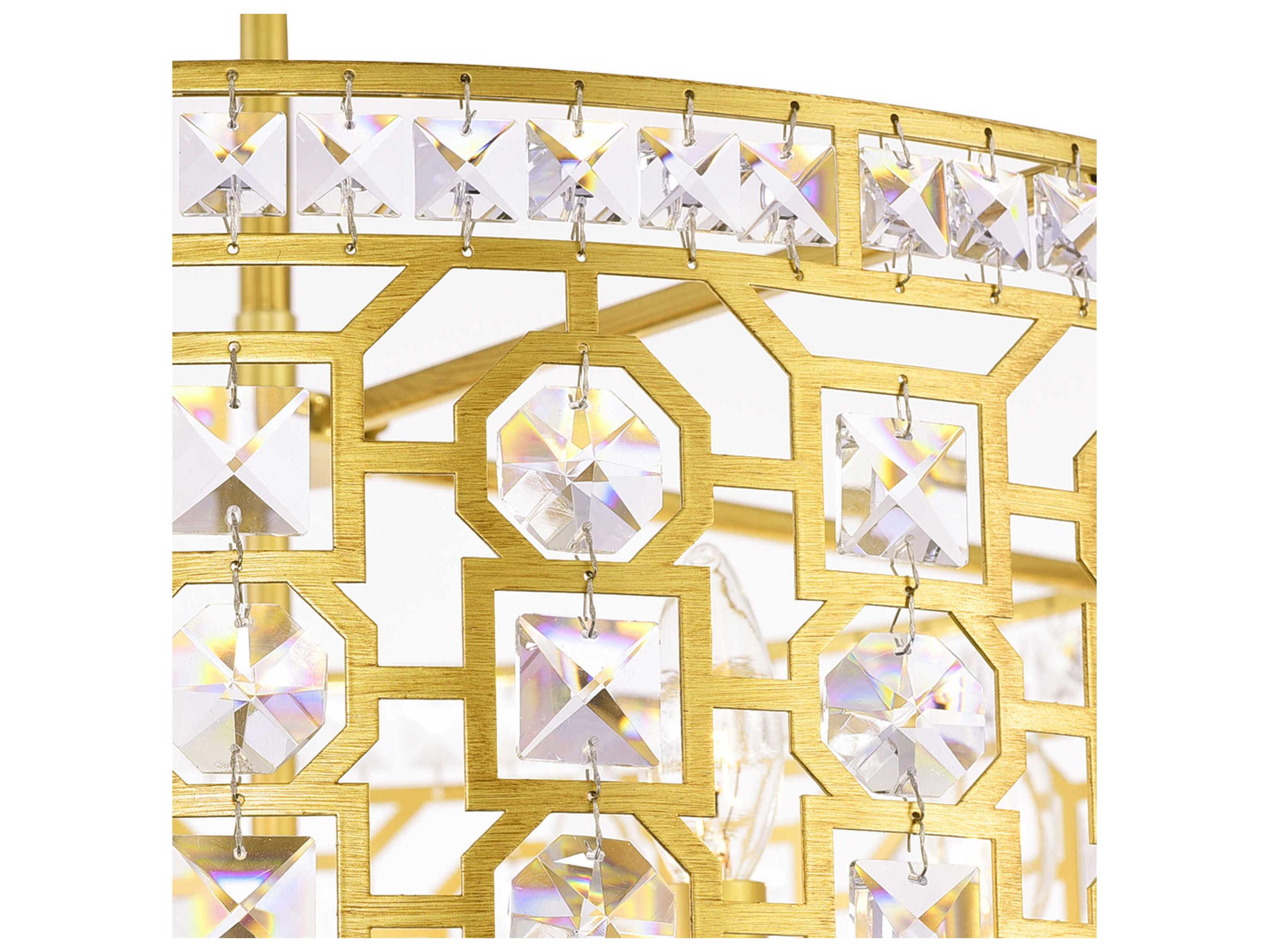 CWI Lighting Belinda 6-Light Champagne Gold Chandelier
