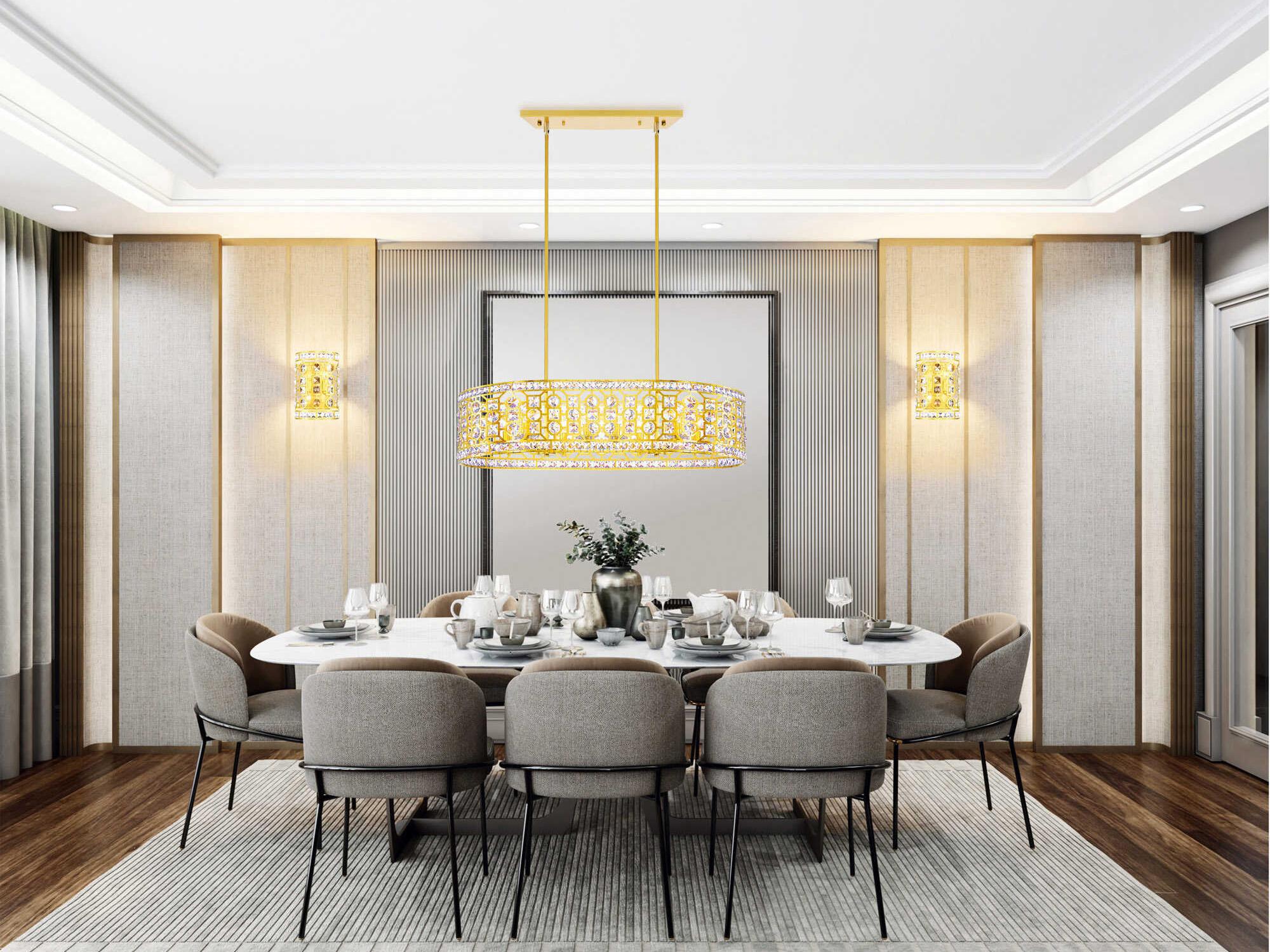 CWI Lighting Belinda 8-Light Champagne Gold Island Pendant