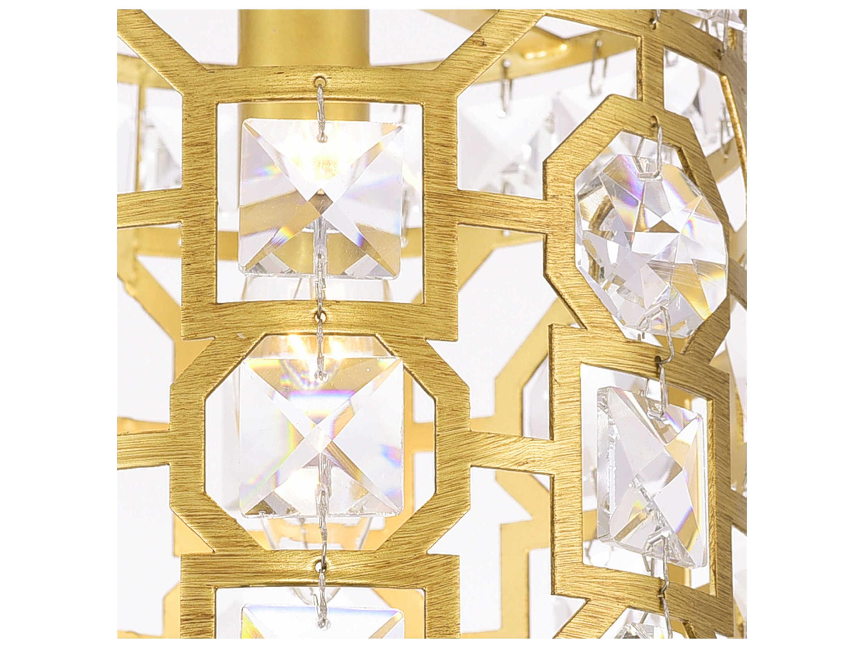 CWI Lighting Belinda 1-Light Champagne Gold Cylinder Mini Pendant