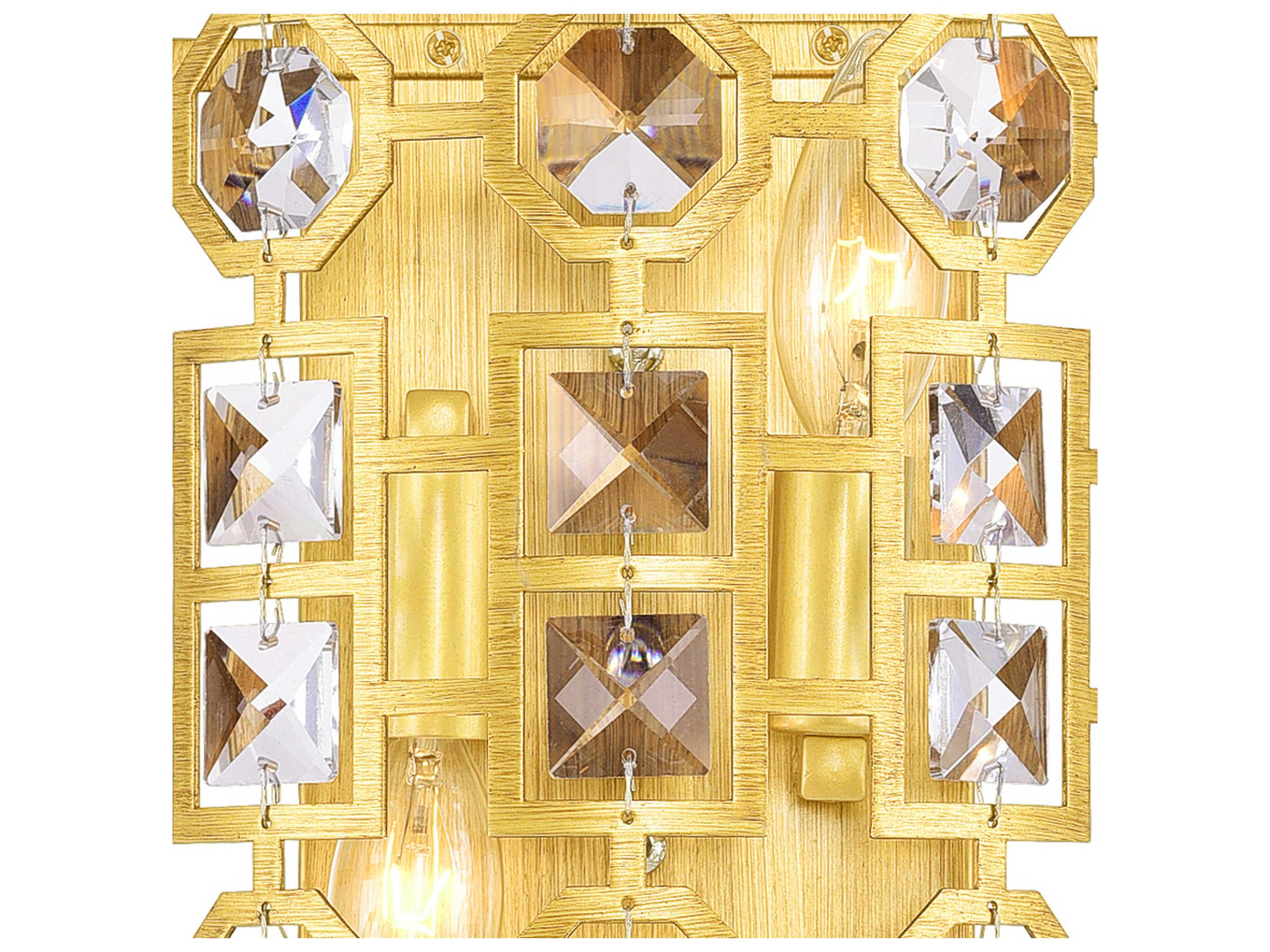 CWI Lighting Belinda 2-Light Champagne Gold Vanity Light