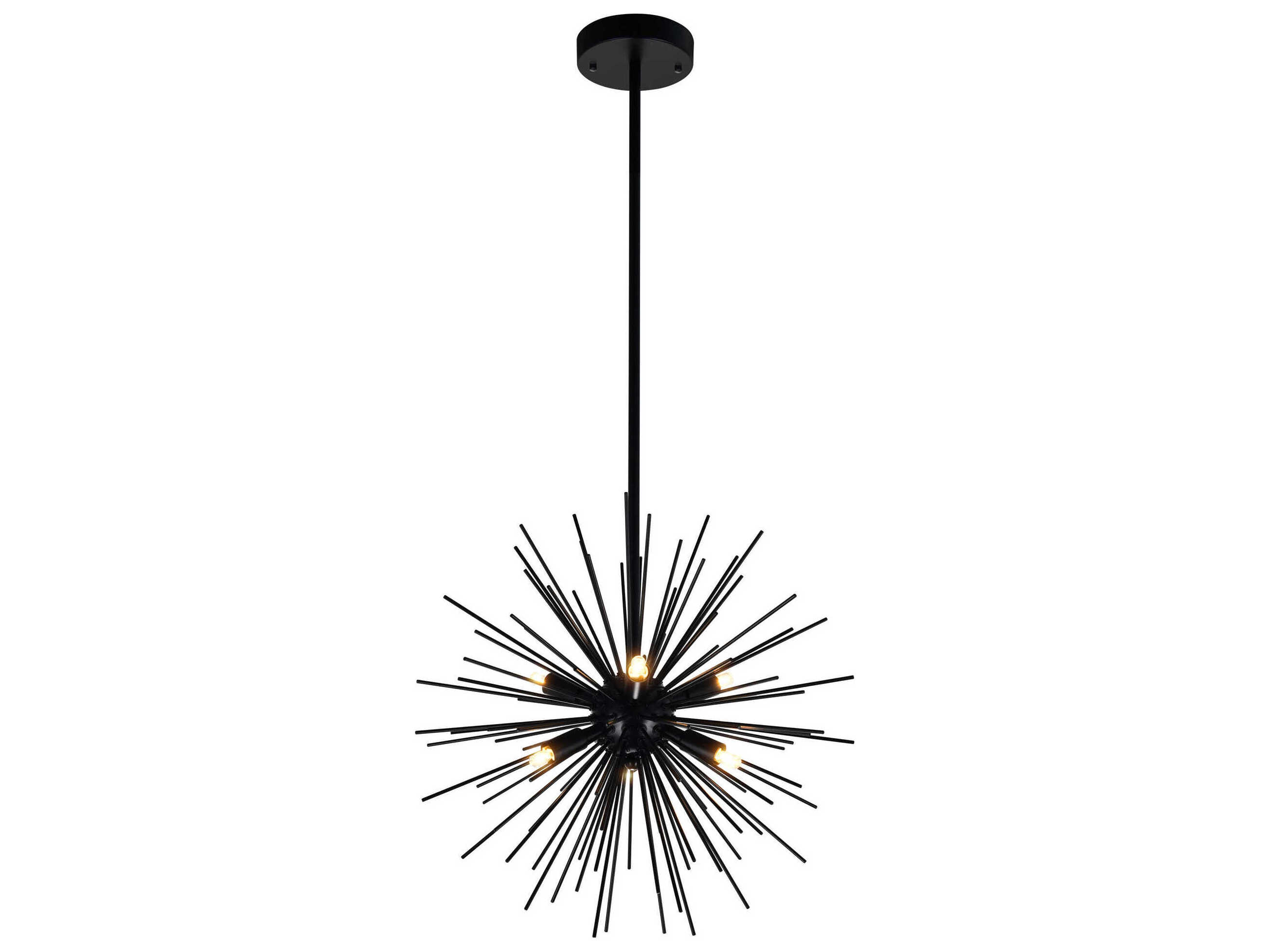 CWI Lighting Savannah 6-Light Black Sputnik Pendant