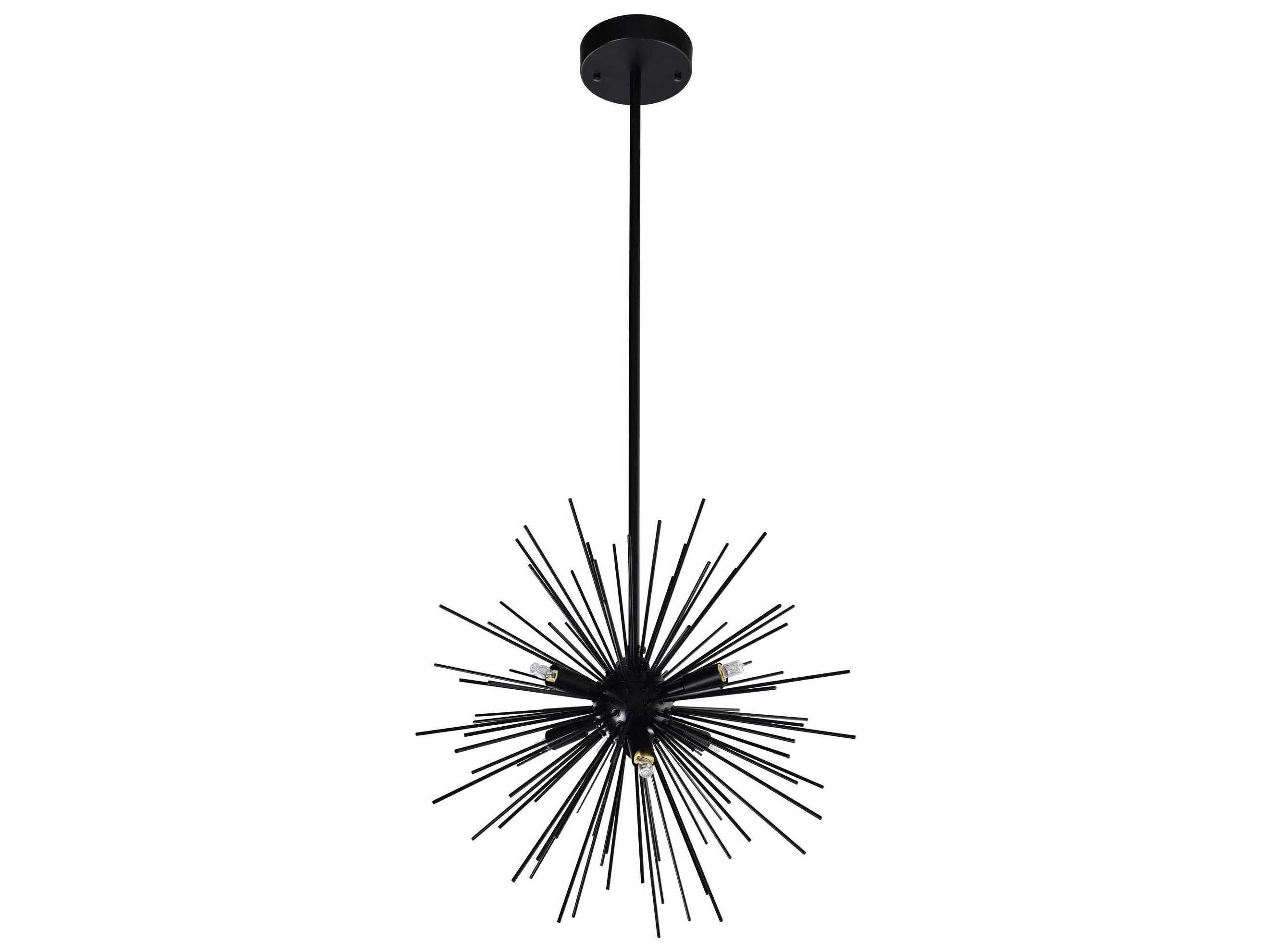 CWI Lighting Savannah 6-Light Black Sputnik Pendant