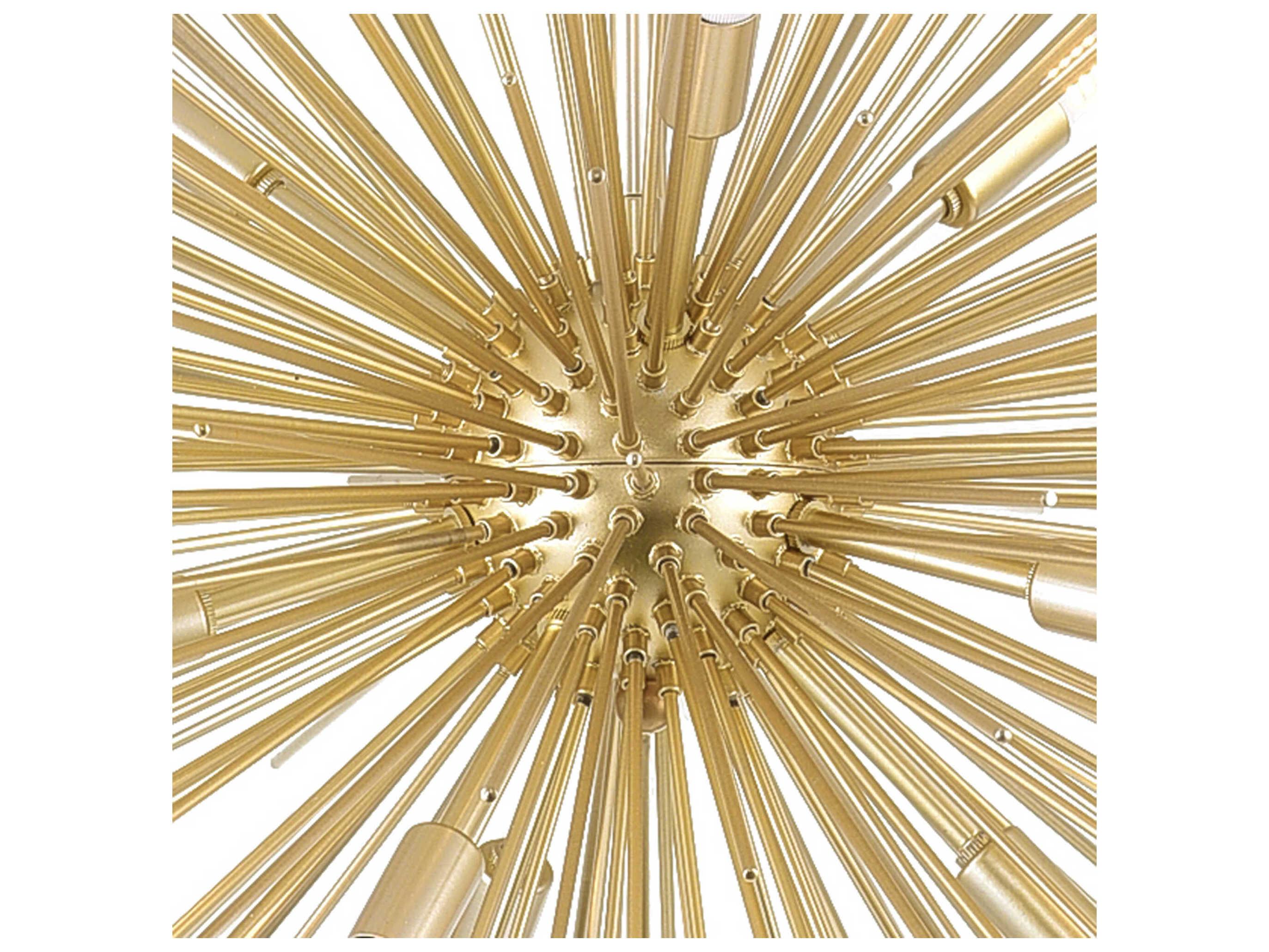 CWI Lighting Savannah 9-Light Gold Leaf Sputnik Pendant