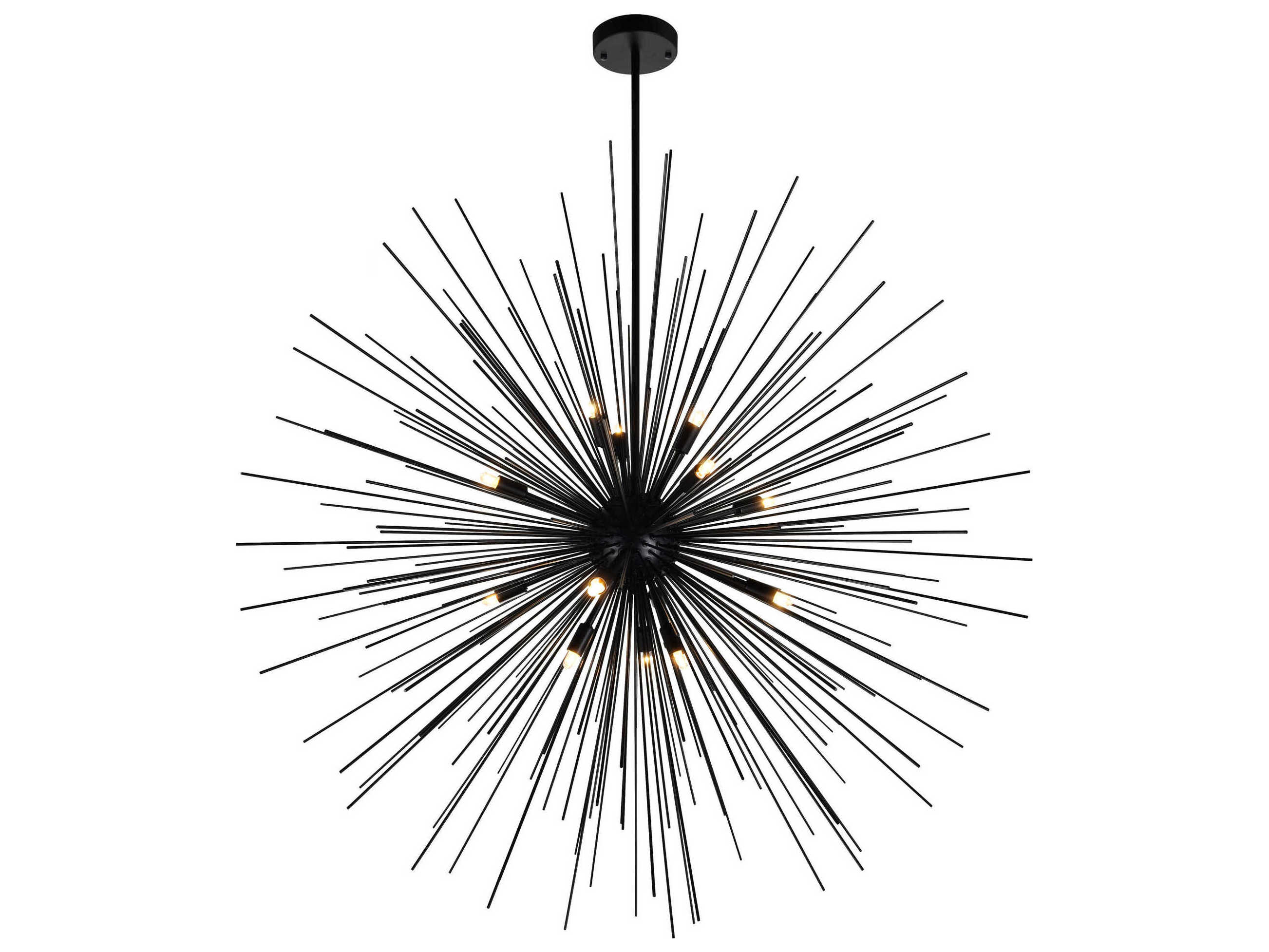 CWI Lighting Savannah 14-Light Black Sputnik Pendant