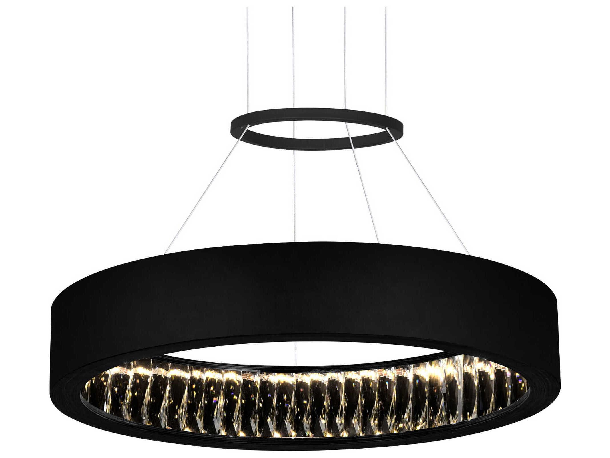 CWI Lighting Rosalina Matte Black Round Pendant