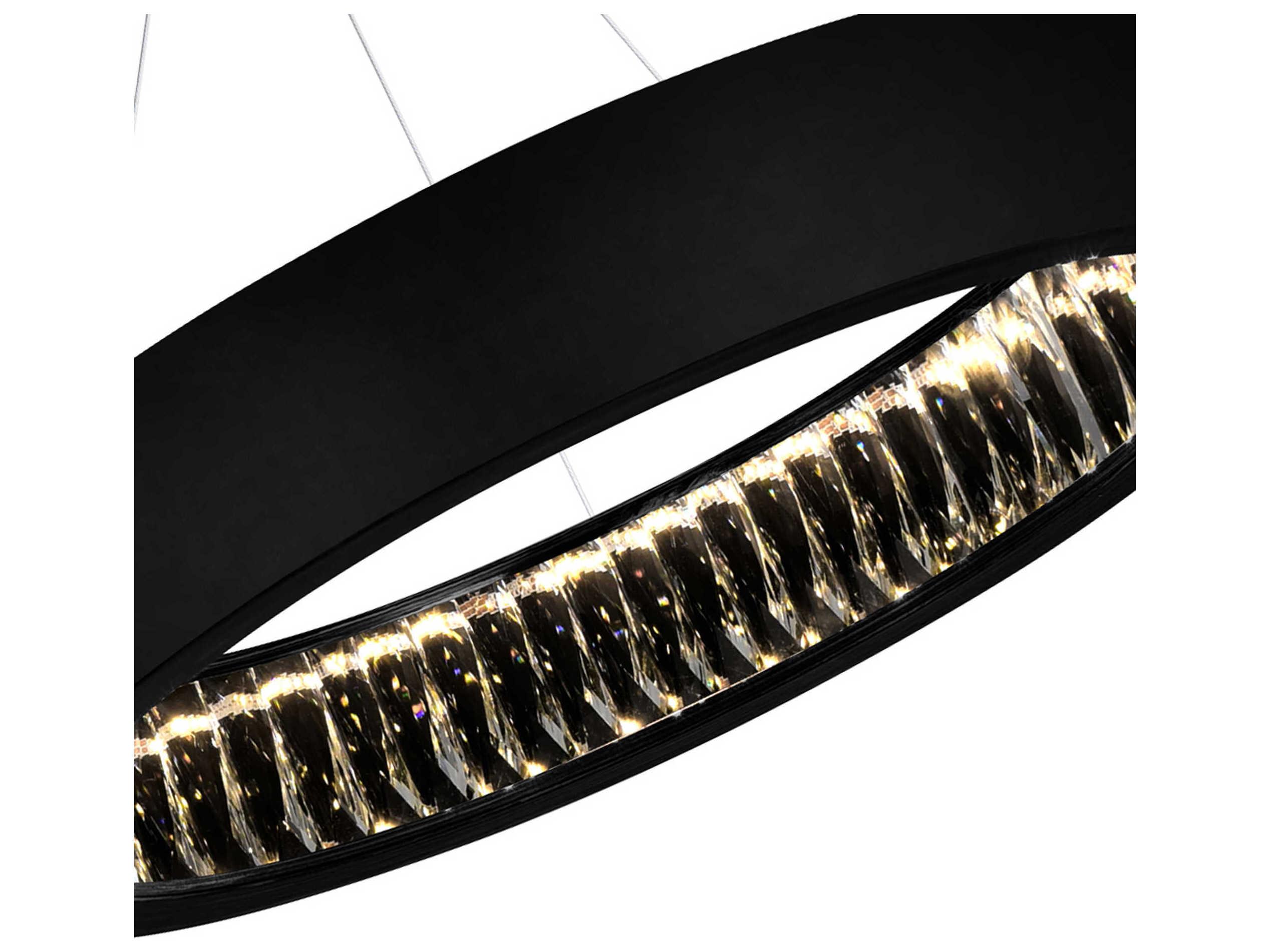 CWI Lighting Rosalina Matte Black Round Pendant