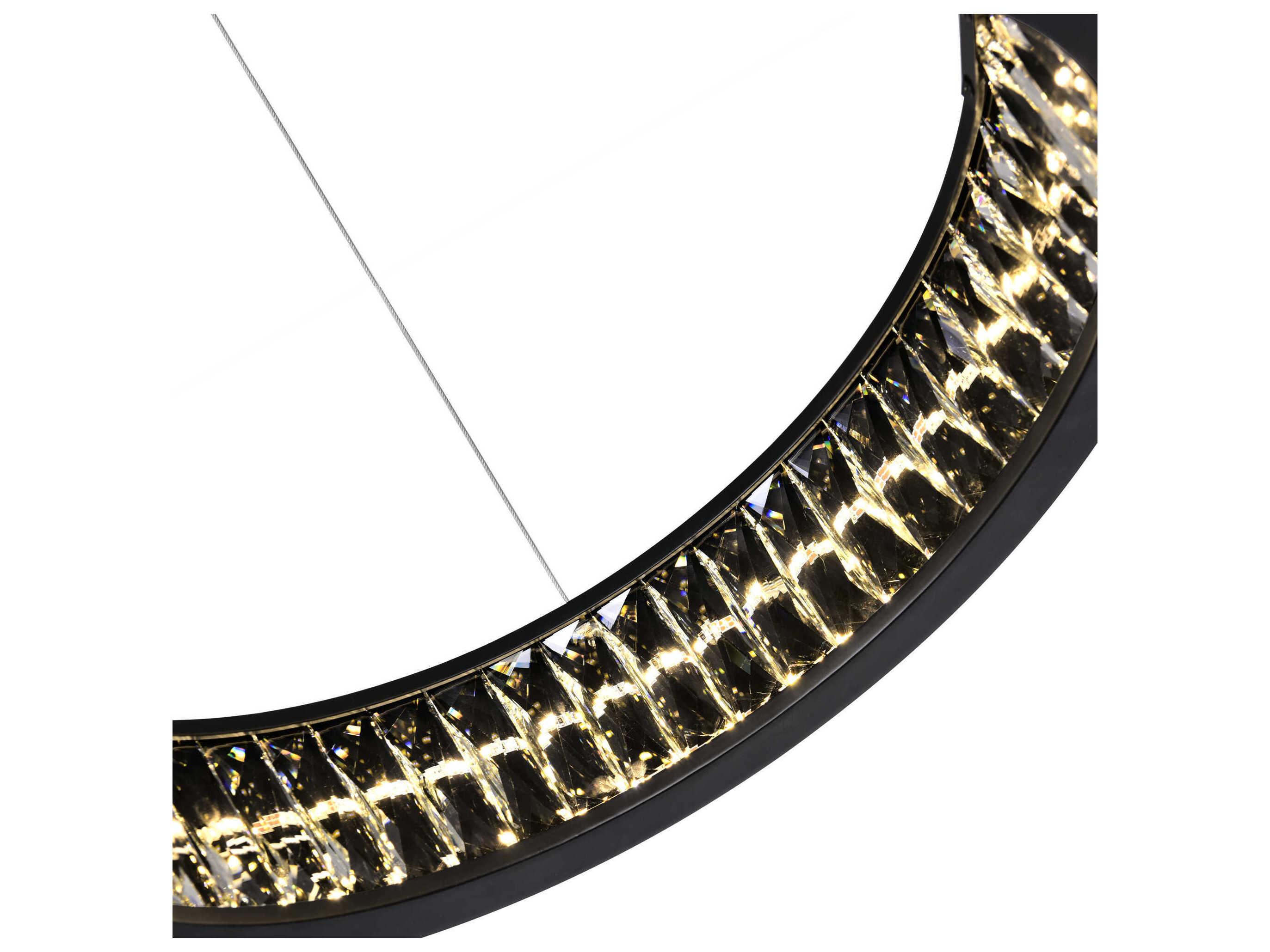 CWI Lighting Rosalina Matte Black Round Pendant