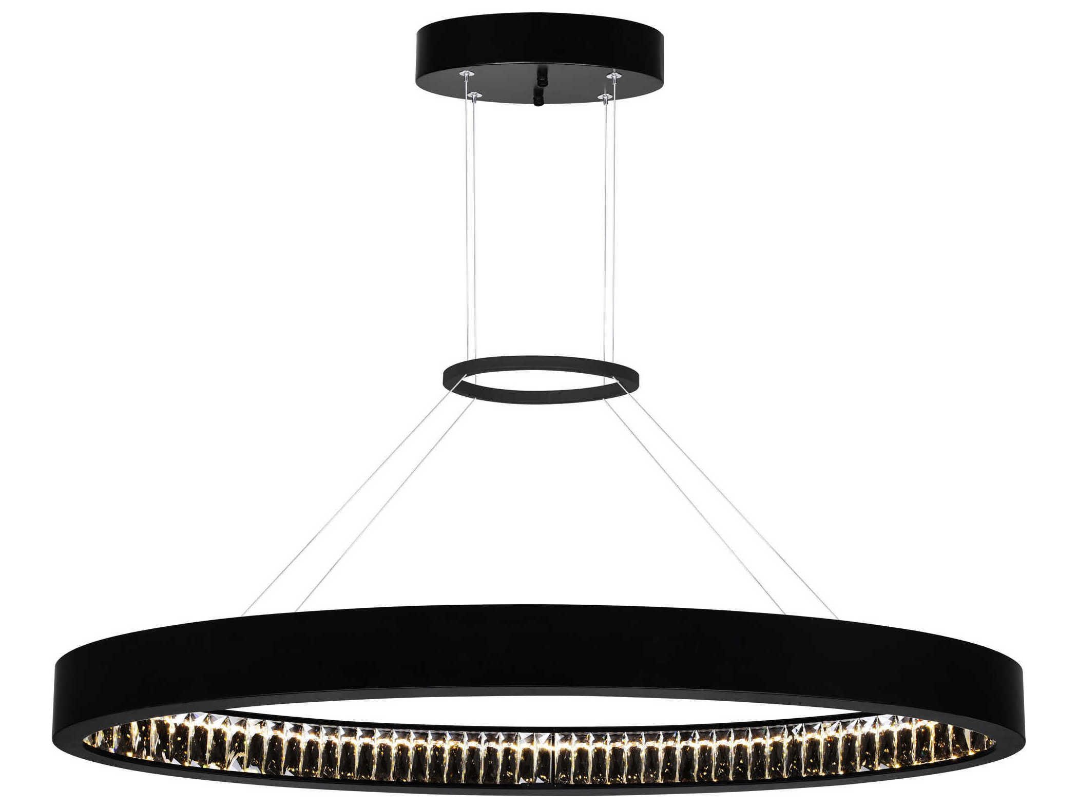 CWI Lighting Rosalina Matte Black Round Pendant