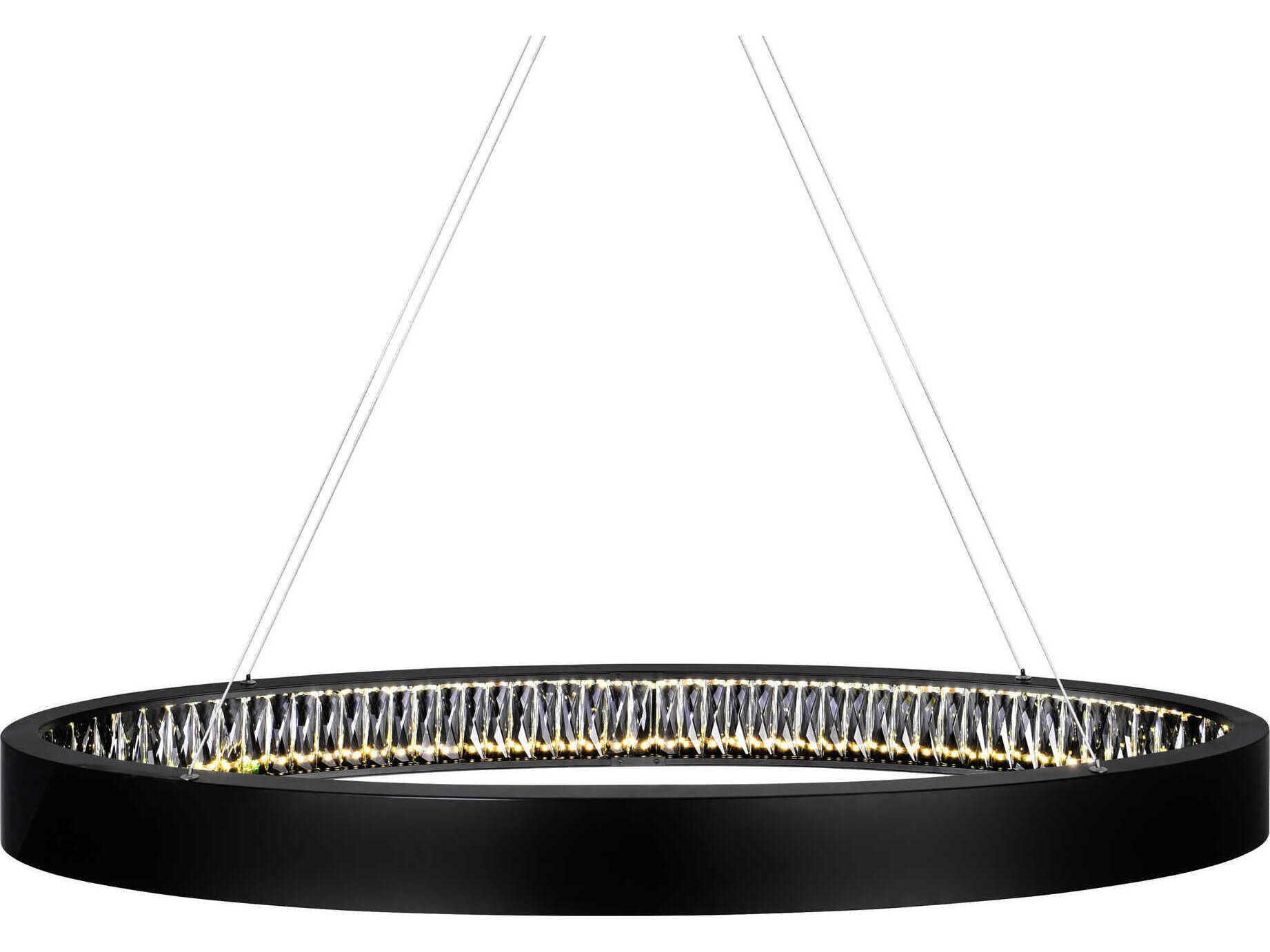 CWI Lighting Rosalina Matte Black Round Pendant