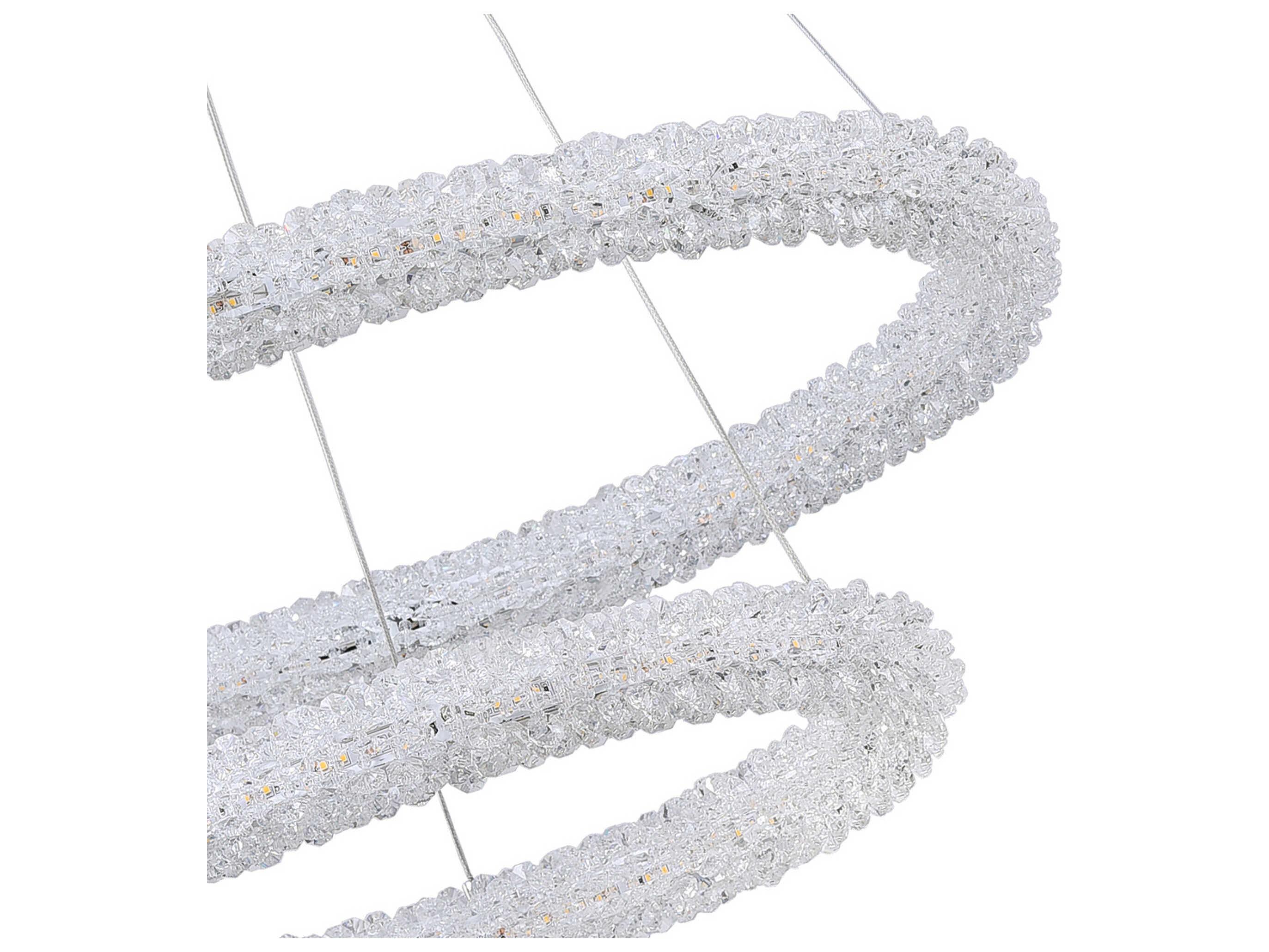 CWI Lighting Arielle Chrome Round Tiered Pendant