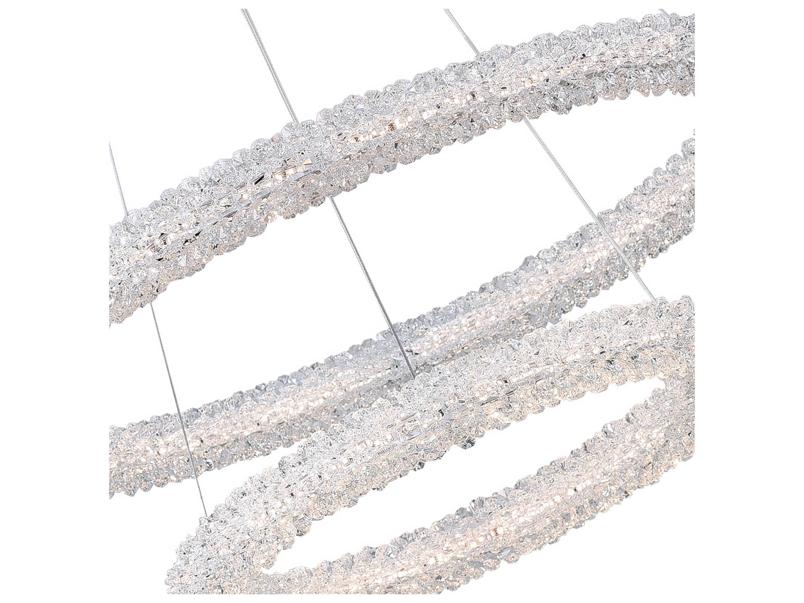 CWI Lighting Arielle Chrome Round Tiered Pendant