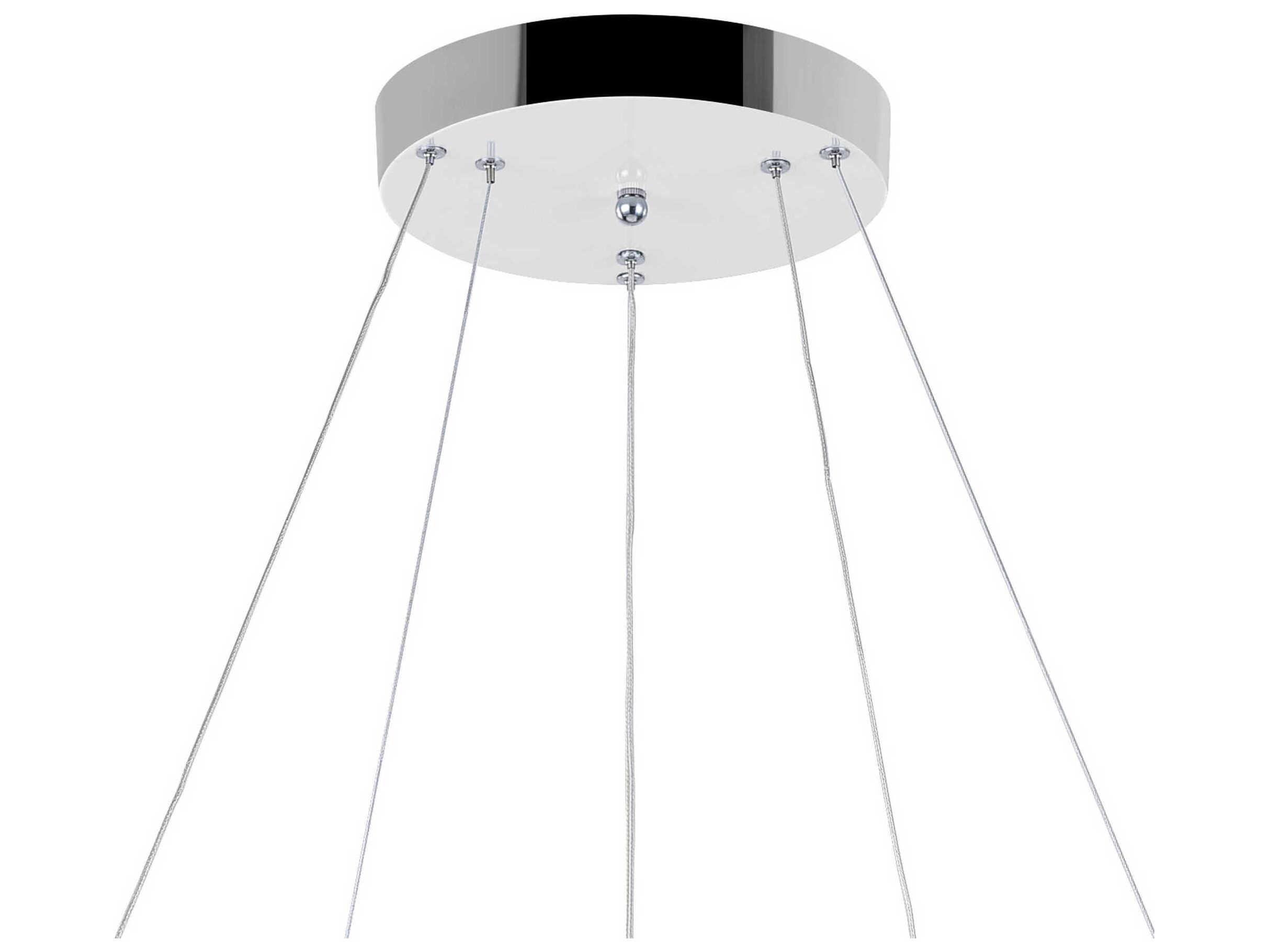 CWI Lighting Arielle Chrome Round Tiered Pendant