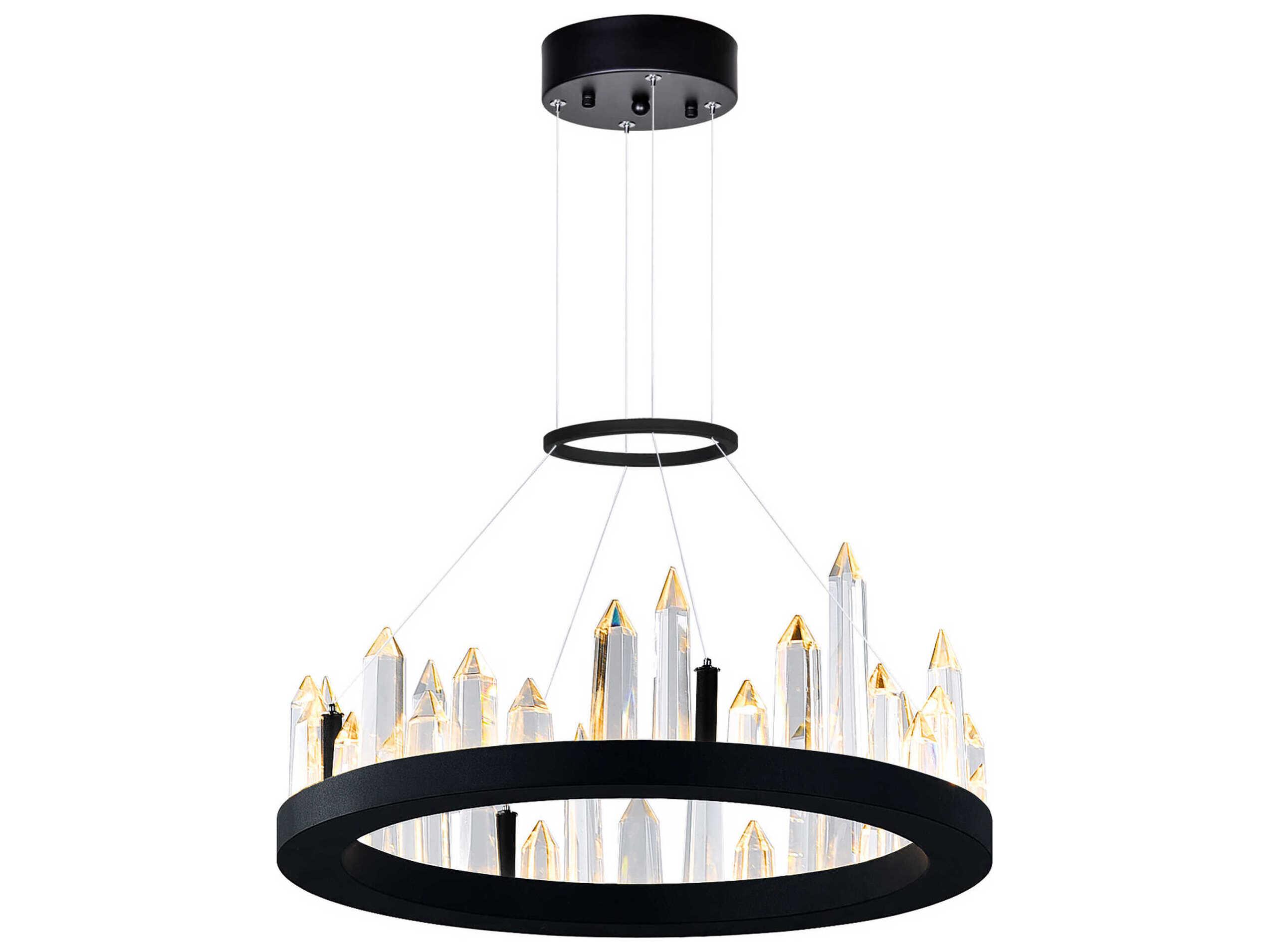 CWI Lighting Juliette Black Round Pendant