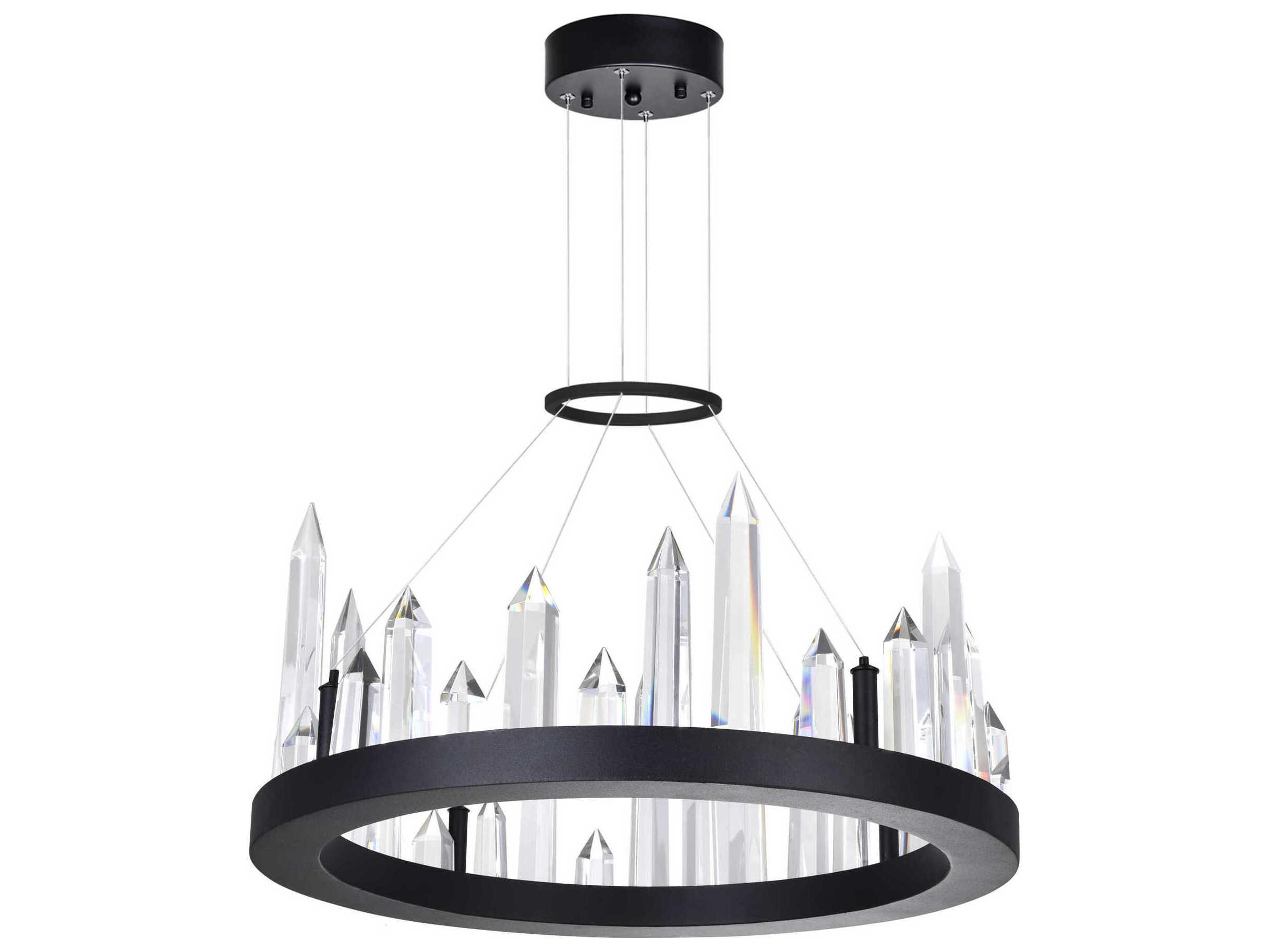 CWI Lighting Juliette Black Round Pendant