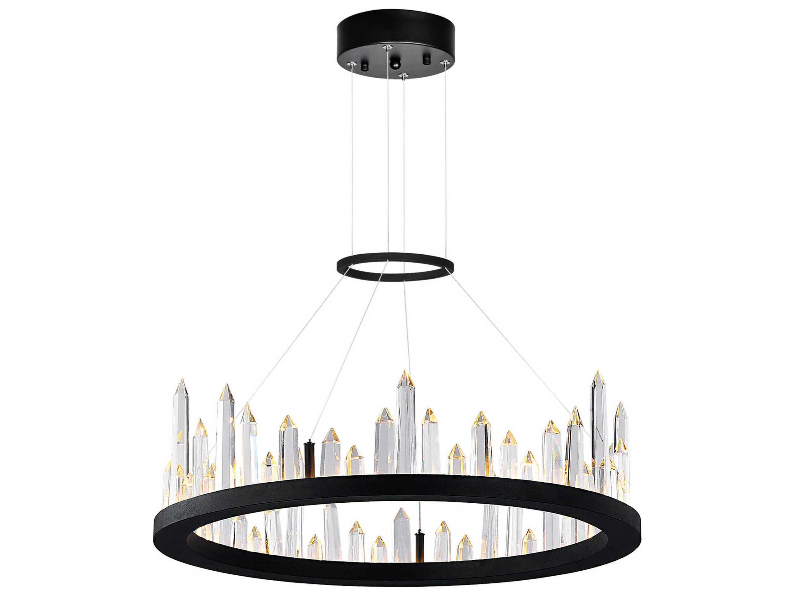 CWI Lighting Juliette Black Round Pendant