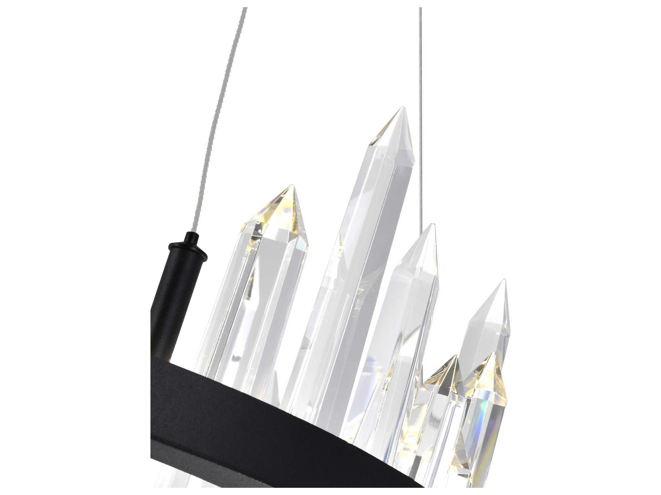 CWI Lighting Juliette Black Round Tiered Pendant