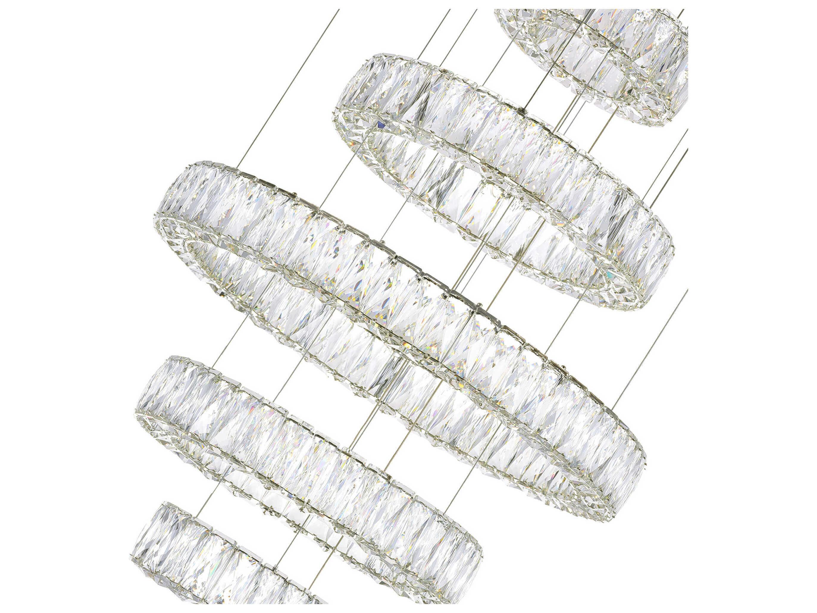 CWI Lighting Madeline Chrome Round Tiered Pendant