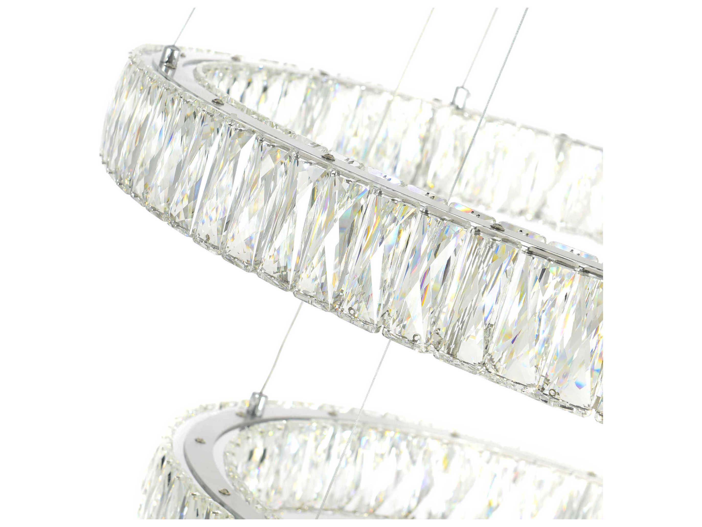 CWI Lighting Madeline Chrome Round Tiered Pendant