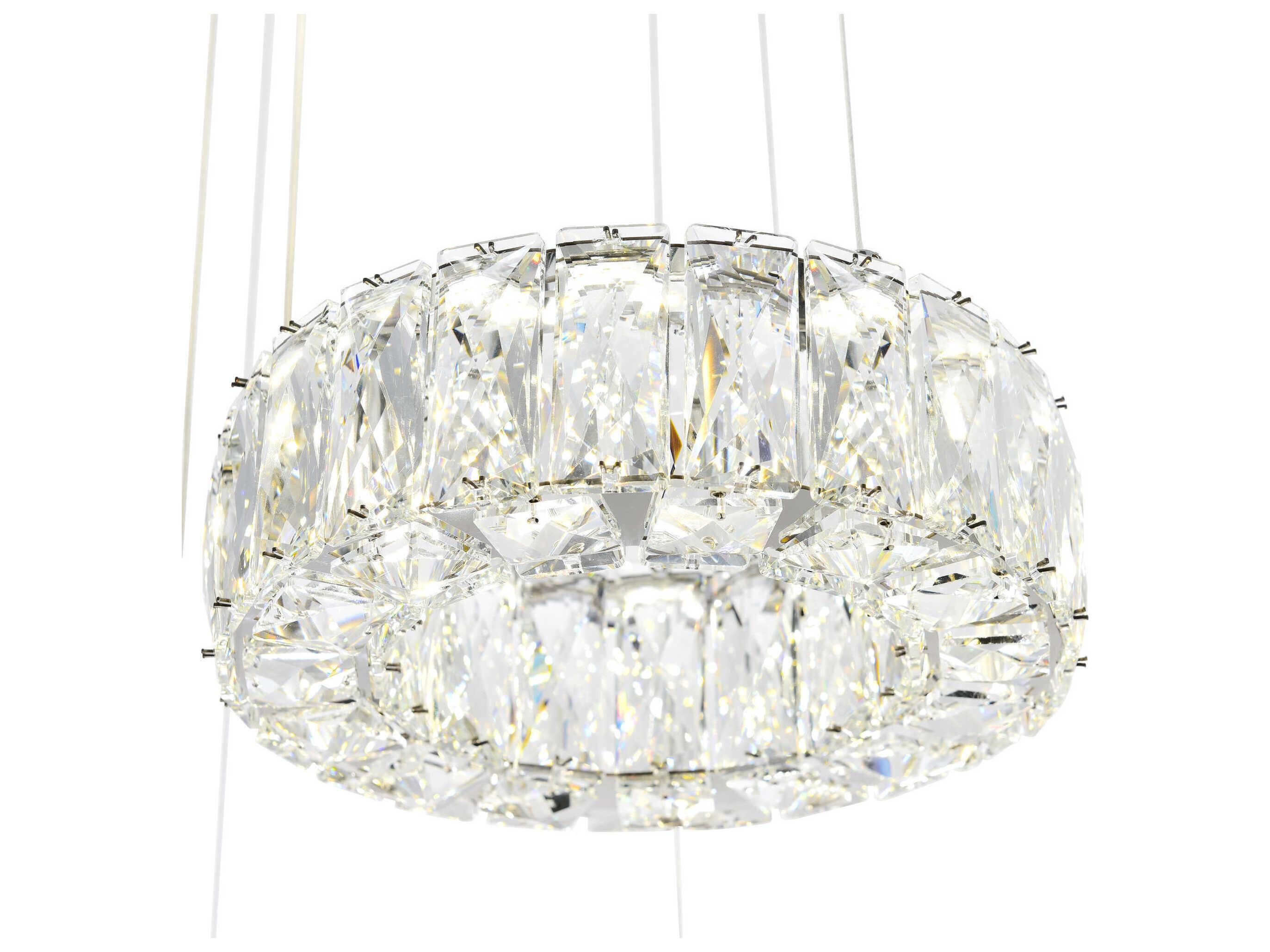 CWI Lighting Madeline Chrome Round Tiered Pendant