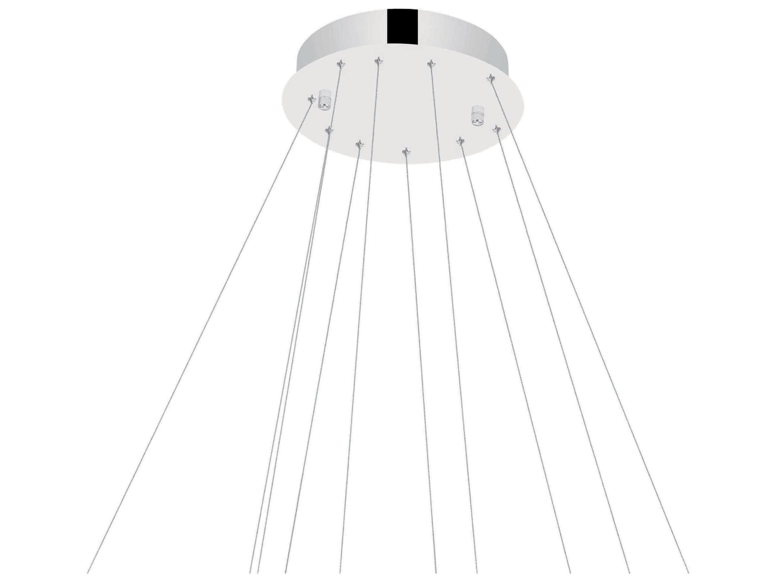 CWI Lighting Madeline Chrome Round Tiered Pendant