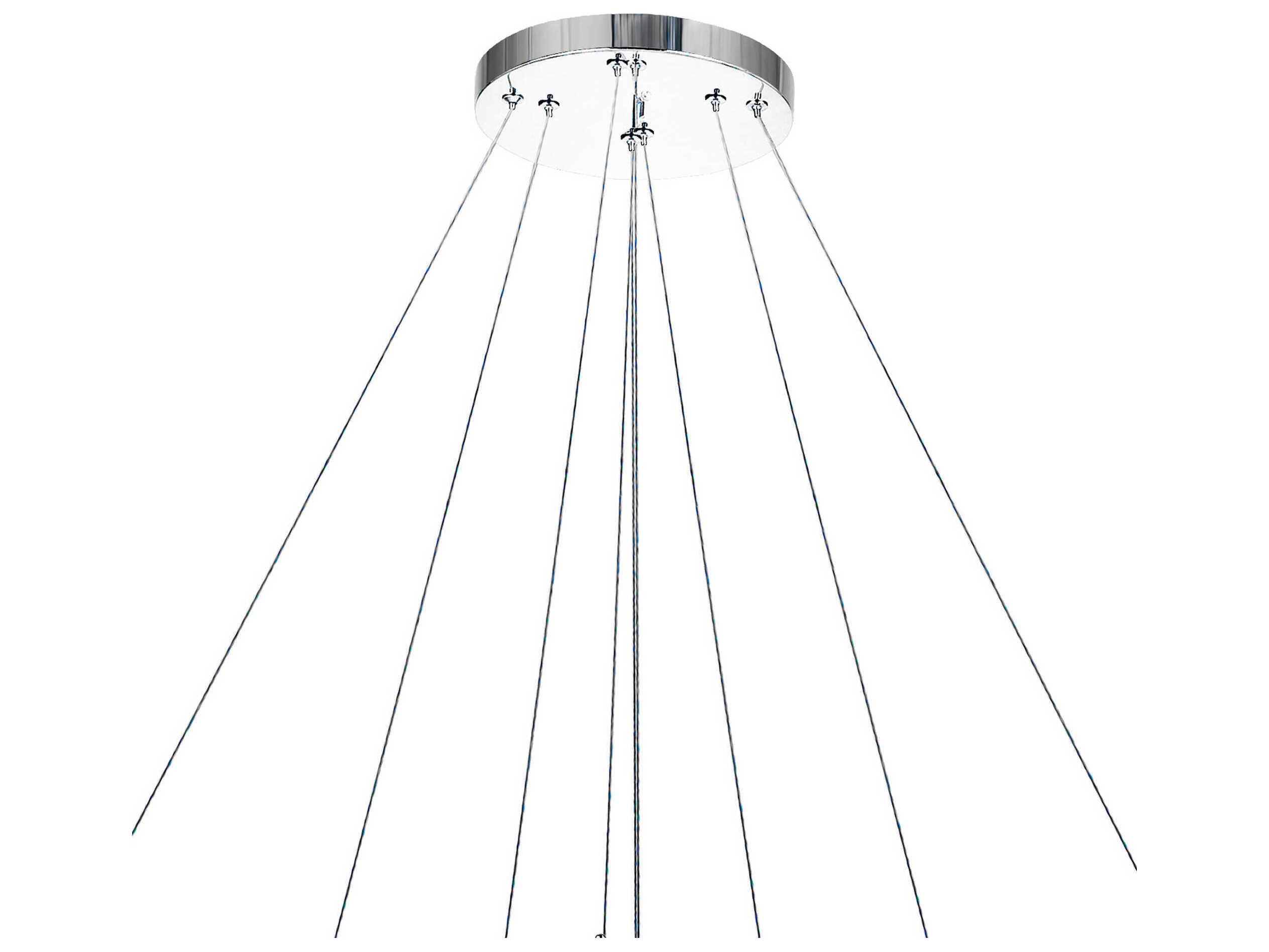 CWI Lighting Madeline Chrome Round Tiered Pendant