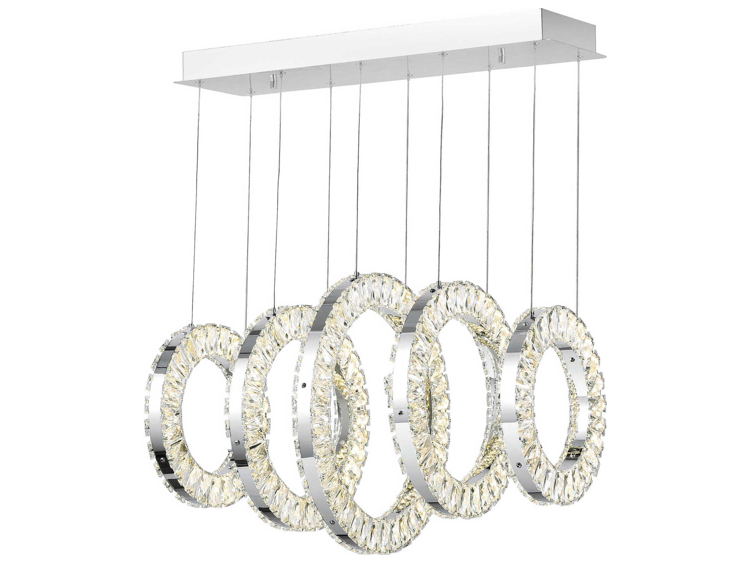 CWI Lighting Celina Chrome Island Pendant