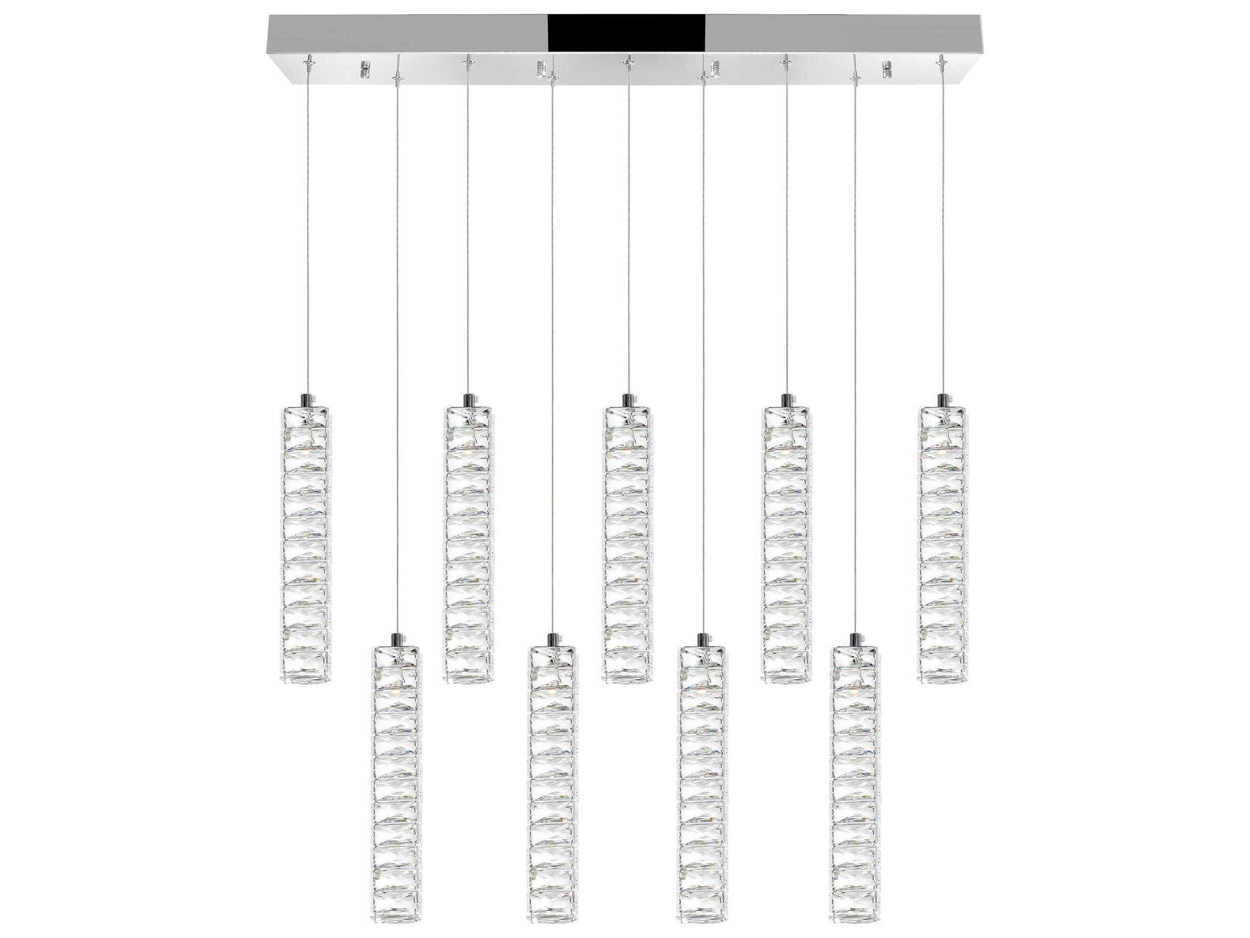 CWI Lighting Celina Chrome Linear Island Pendant