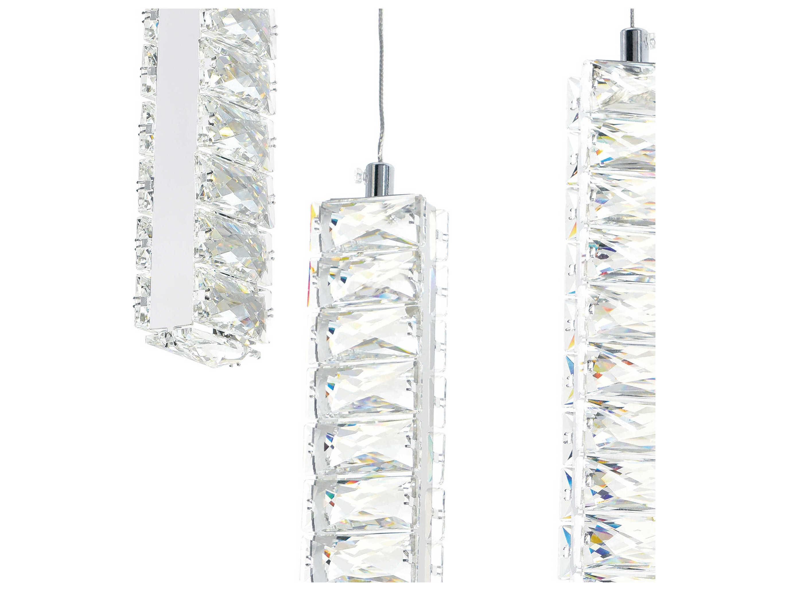 CWI Lighting Celina Chrome Linear Island Pendant