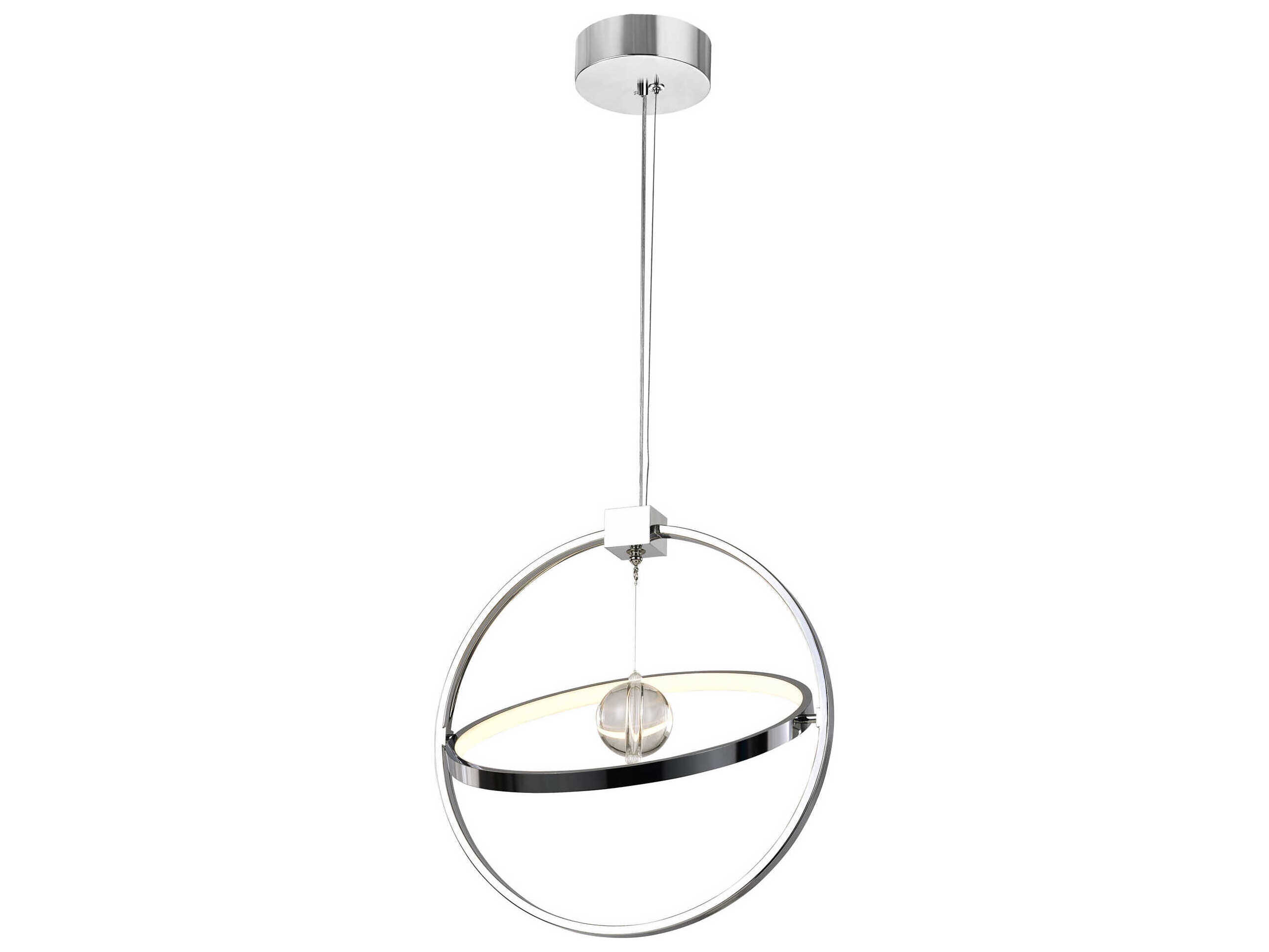 CWI Lighting Colette Chrome Round Pendant