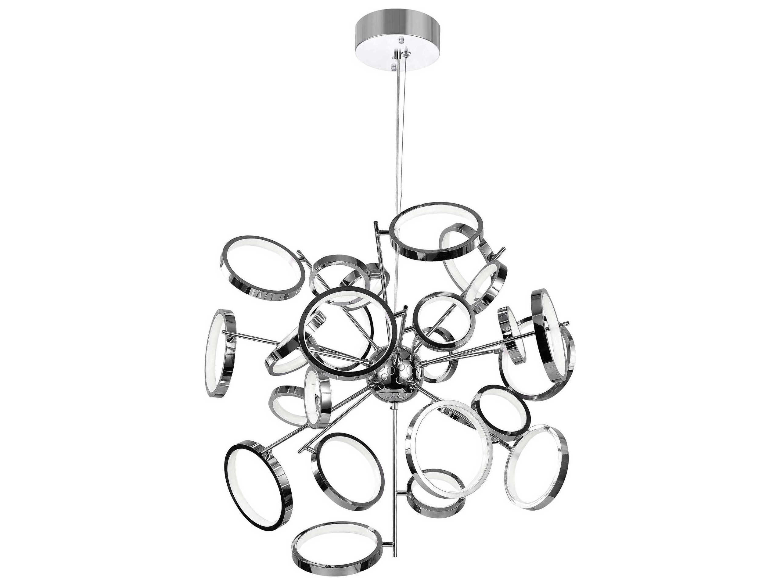 CWI Lighting Colette Chrome Round Sputnik Pendant